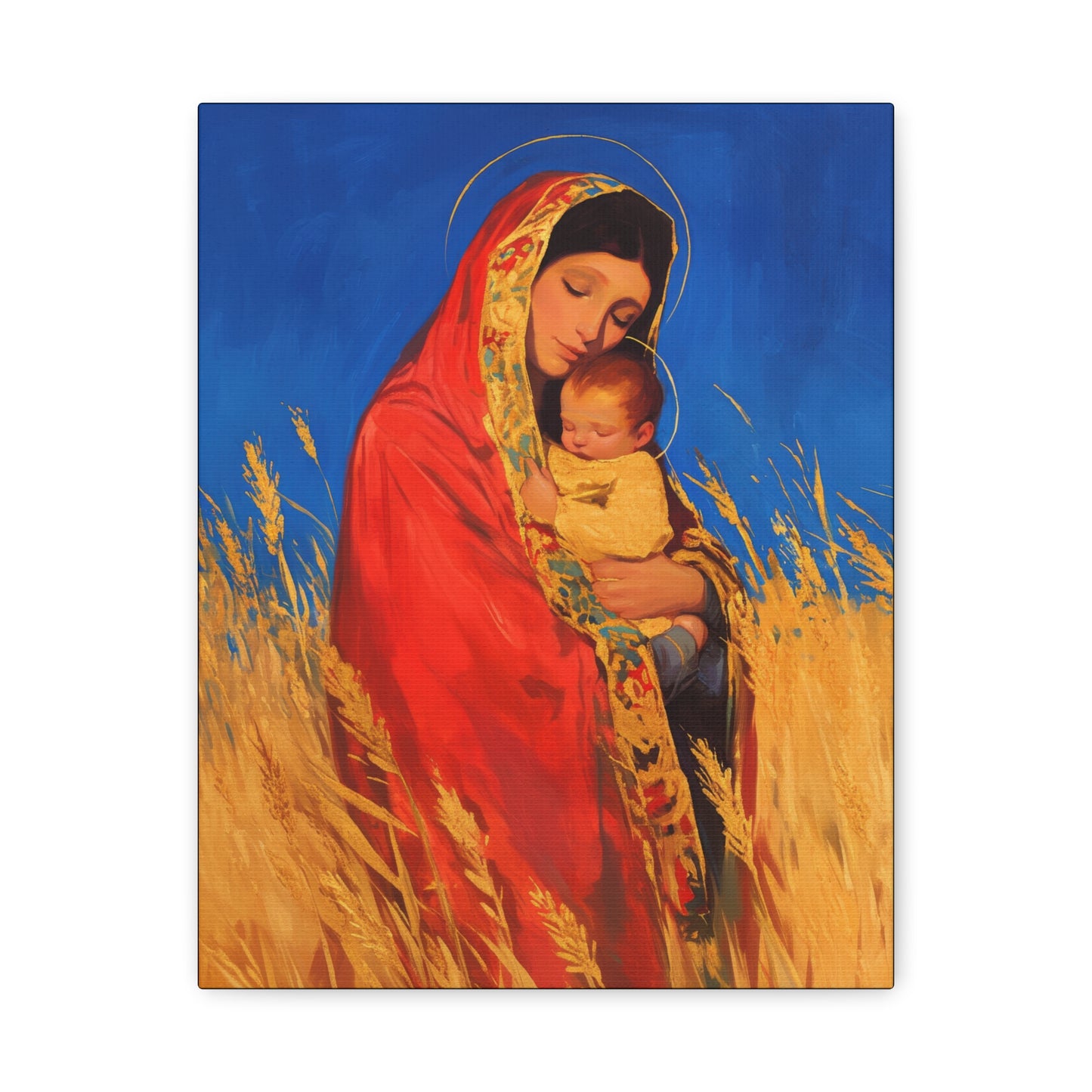 Our Lady of the Harvest  - Multiple Sizes - Catholic Home art - Museum Wrapped Canvas - Sanctified Souls Print