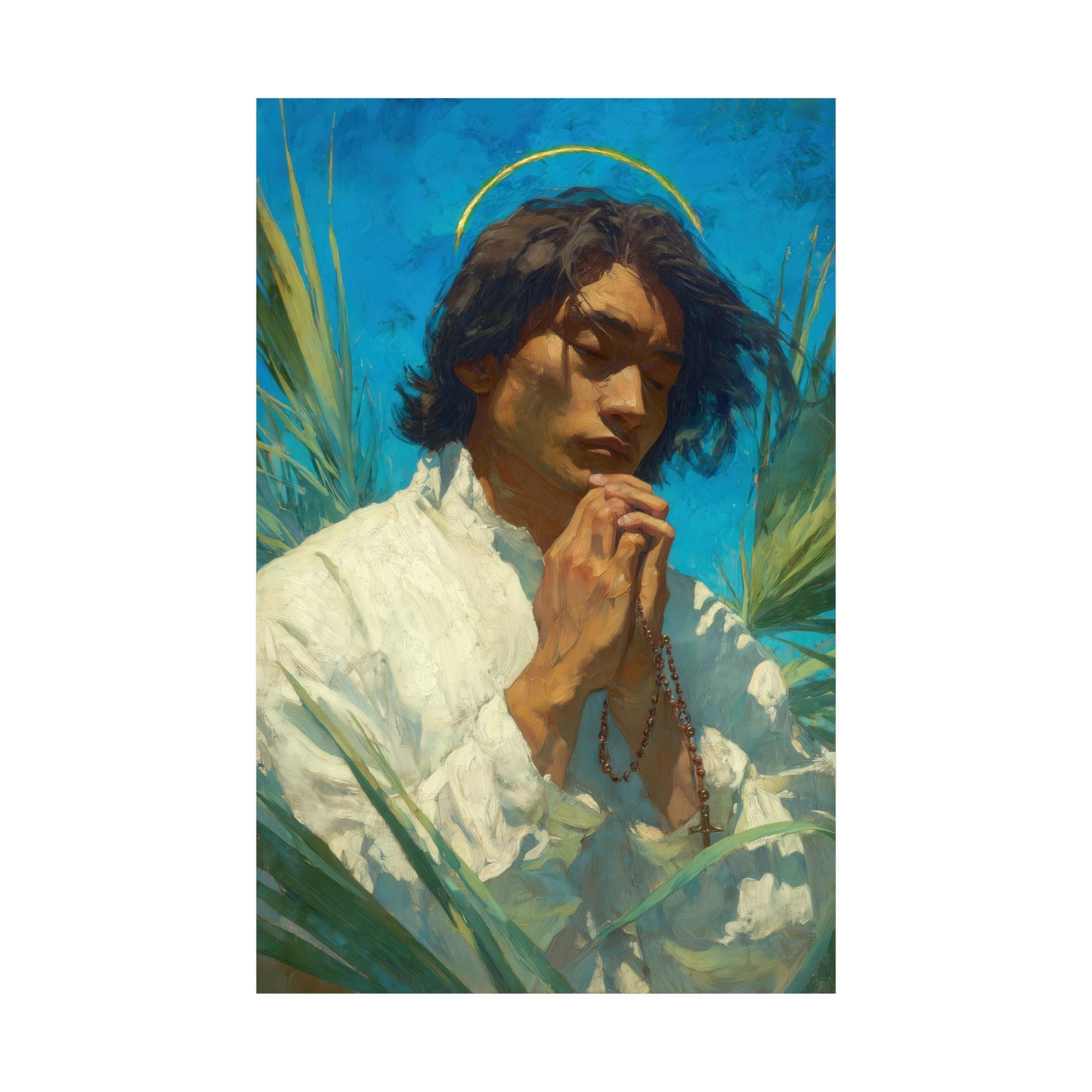 Saint Lorenzo Ruiz -  Catholic Art - Multiple Sizes - Premium Posters - Catholic Art - Christian Home - Catholic Saint Art