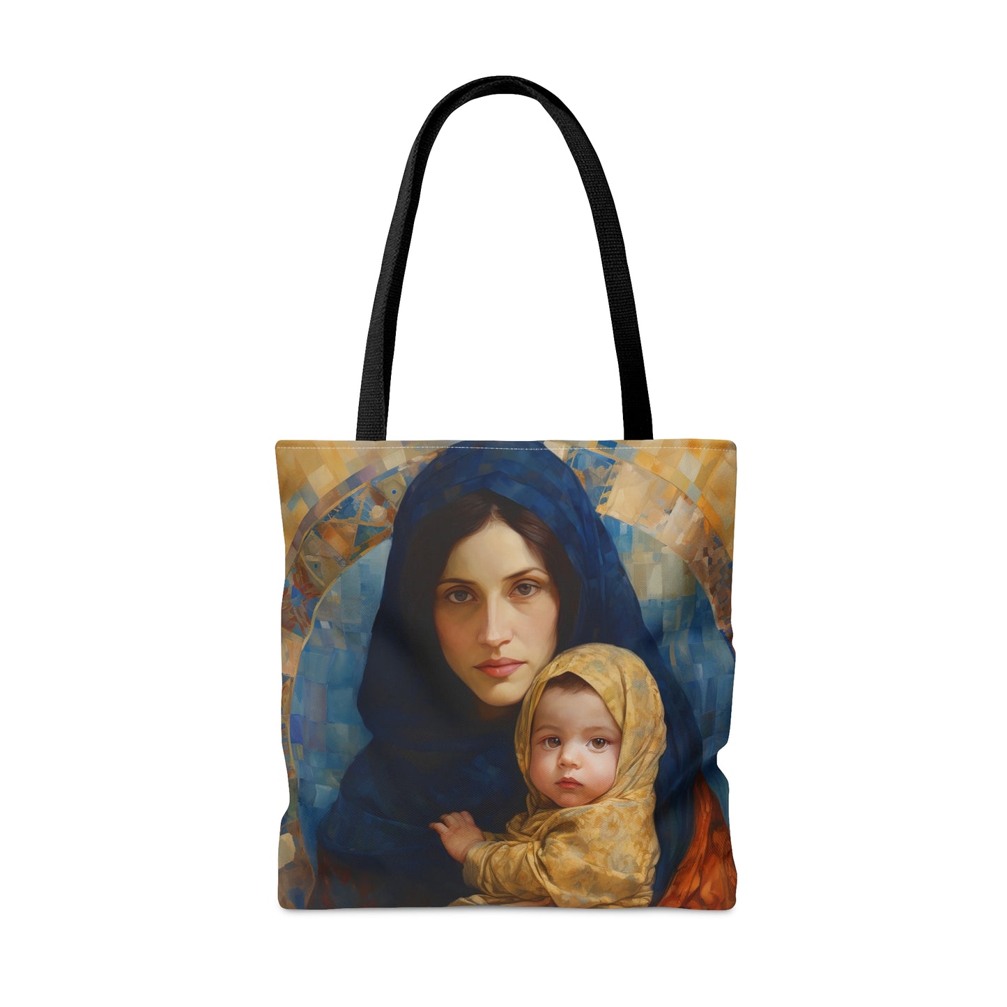 Maternal Seraph - Virgin Mary and Infant Jesus Tote Bag - Large Medium Small Faith Art Bag - Re usable Tote Purse - Catholic Art Bag