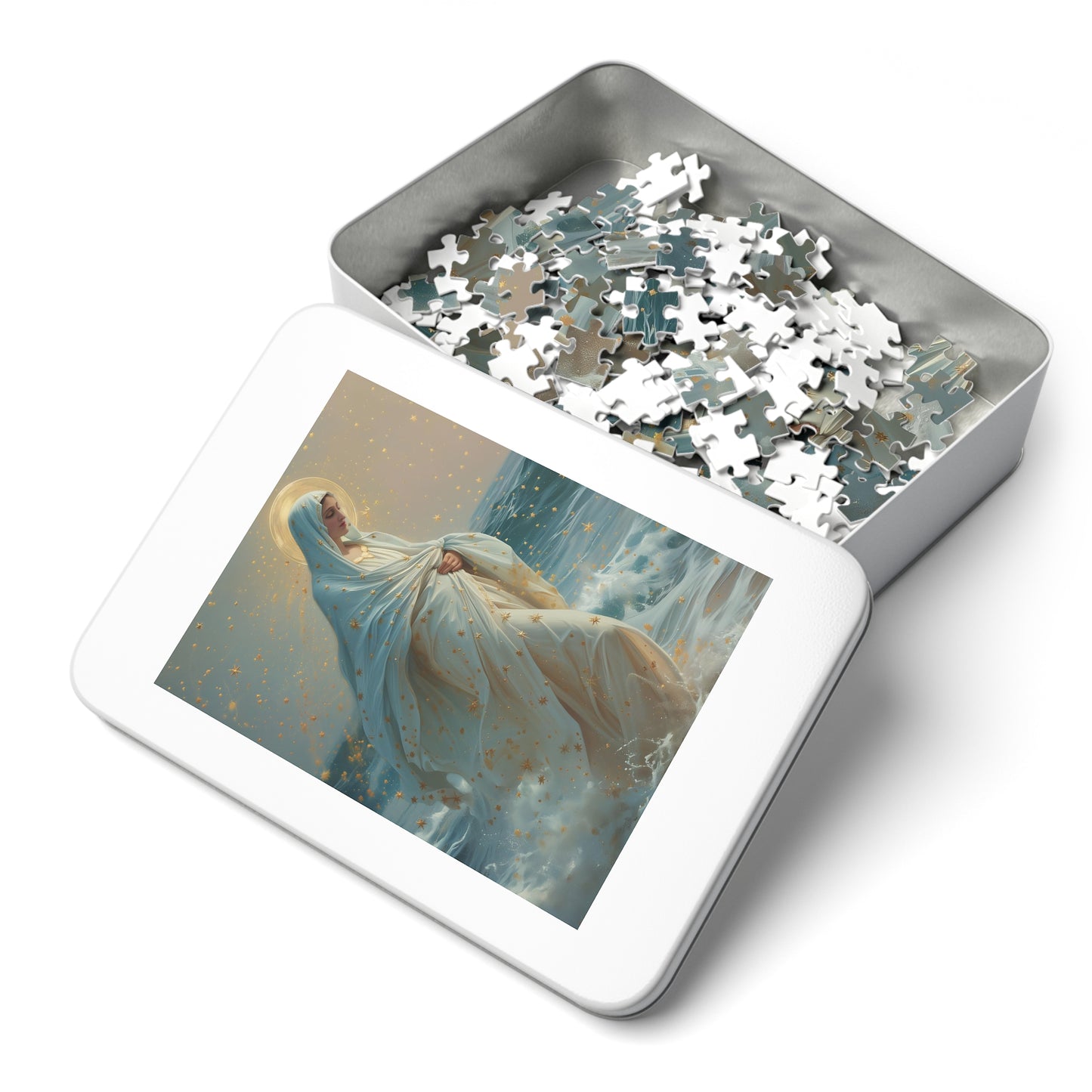 Guiding Light - Our Lady, Star of the Sea - Puzzle & Keepsake Tin - Religious Puzzle (30, 110, 252, 500,1000-Piece) - Mary Art Puzzle