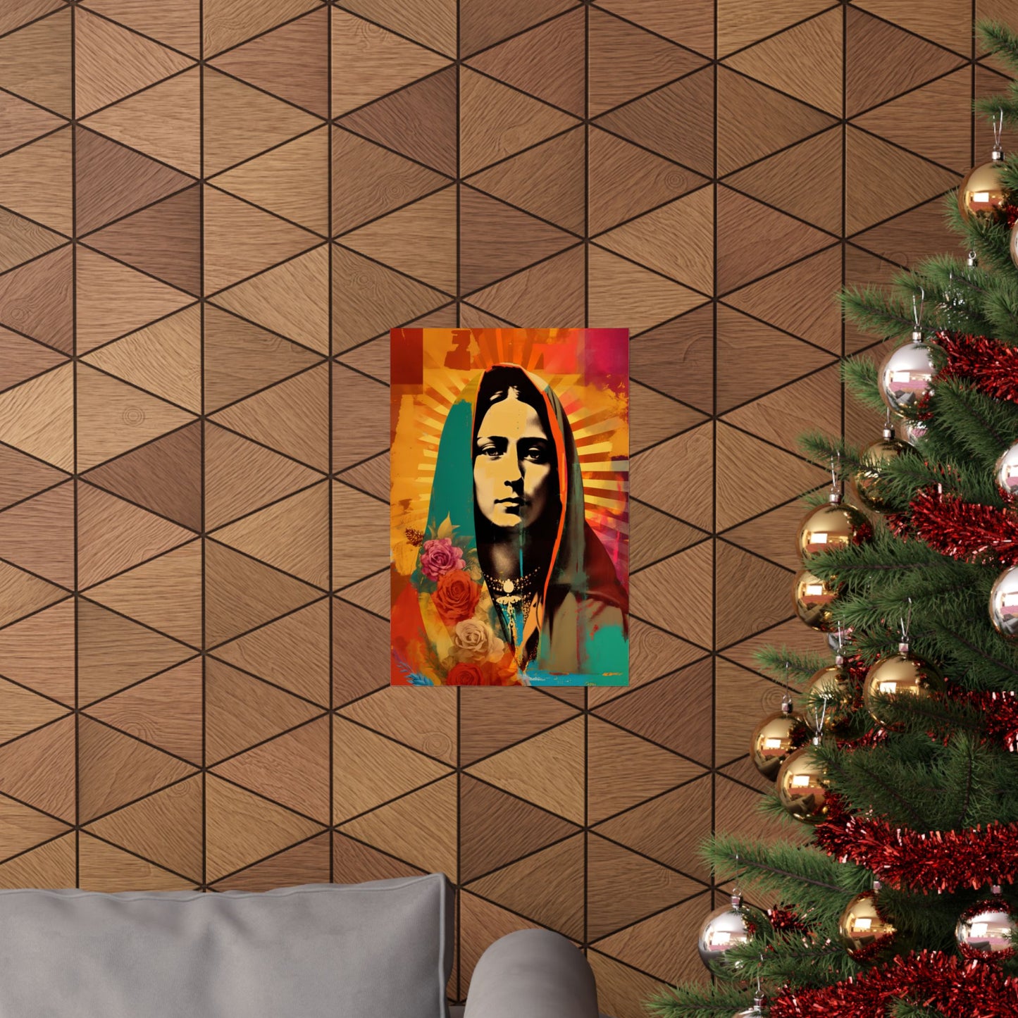 Radiant Guadalupe  - Sanctified Souls Print - Multiple Sizes - Premium Matte Vertical Posters - Our lady