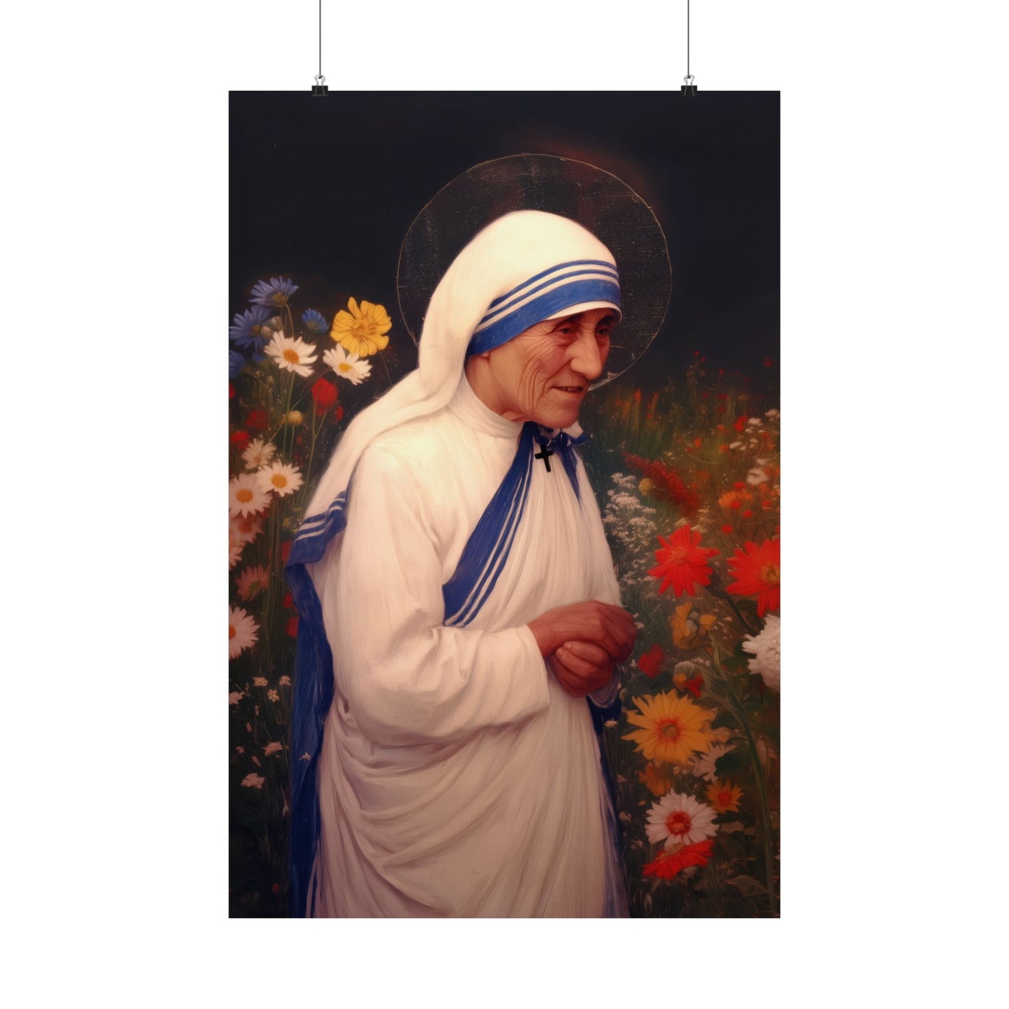 Saint Teresa of Calcutta / Mother Teresa - Sanctified Souls Print - Multiple Sizes - Premium Posters - Catholic Art - Christian Home Decor Artwork