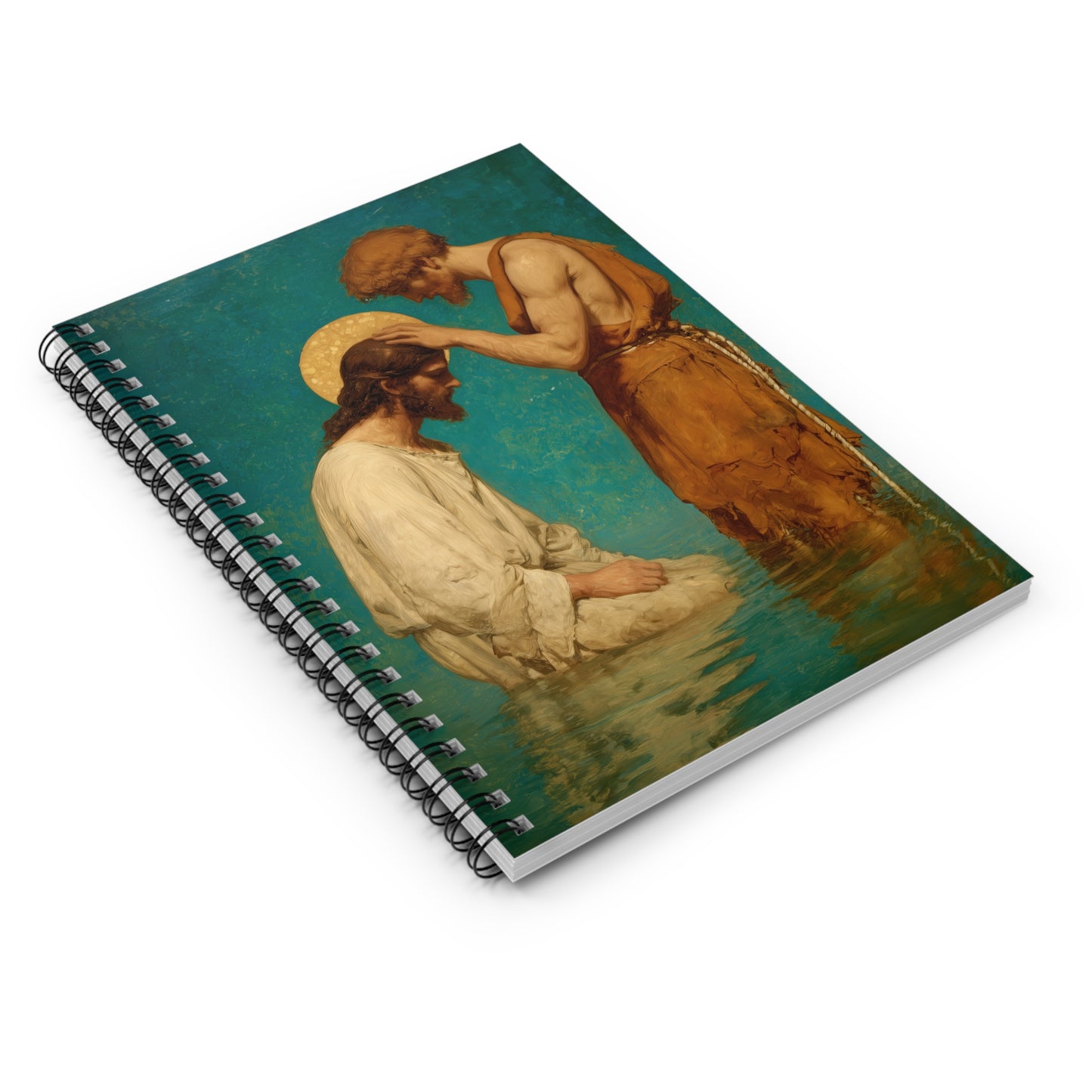 Saint John the Baptist, The Prophet and the Promise - Sanctified Souls Art - Religious Based Notebook - Spiral Notebook - Ruled - Catholic