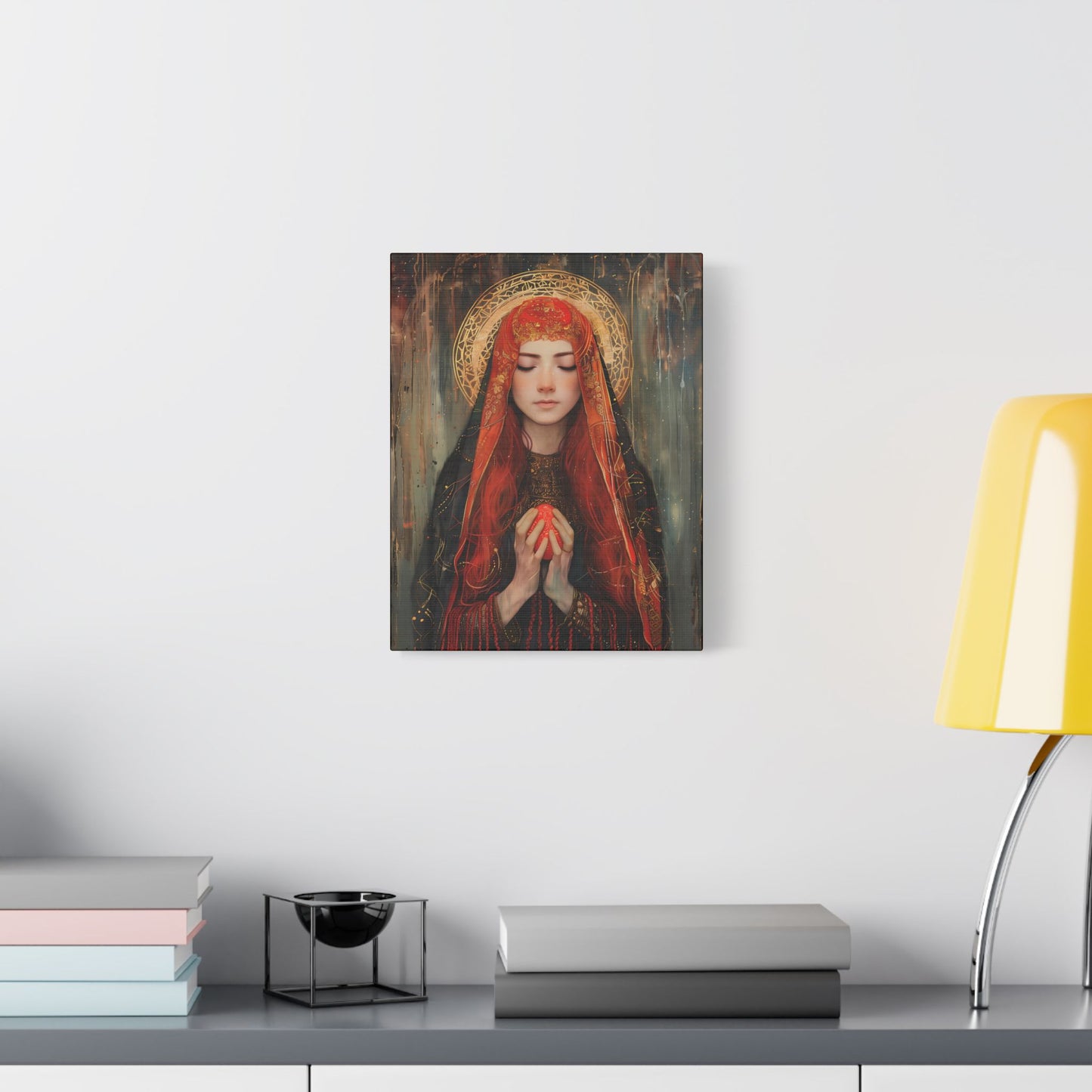 Devotion of Mary Magdalene - Saint Mary Magdalene and the Red Easter Egg - Museum Wrapped Canvas - Print - Religious Art for your Home