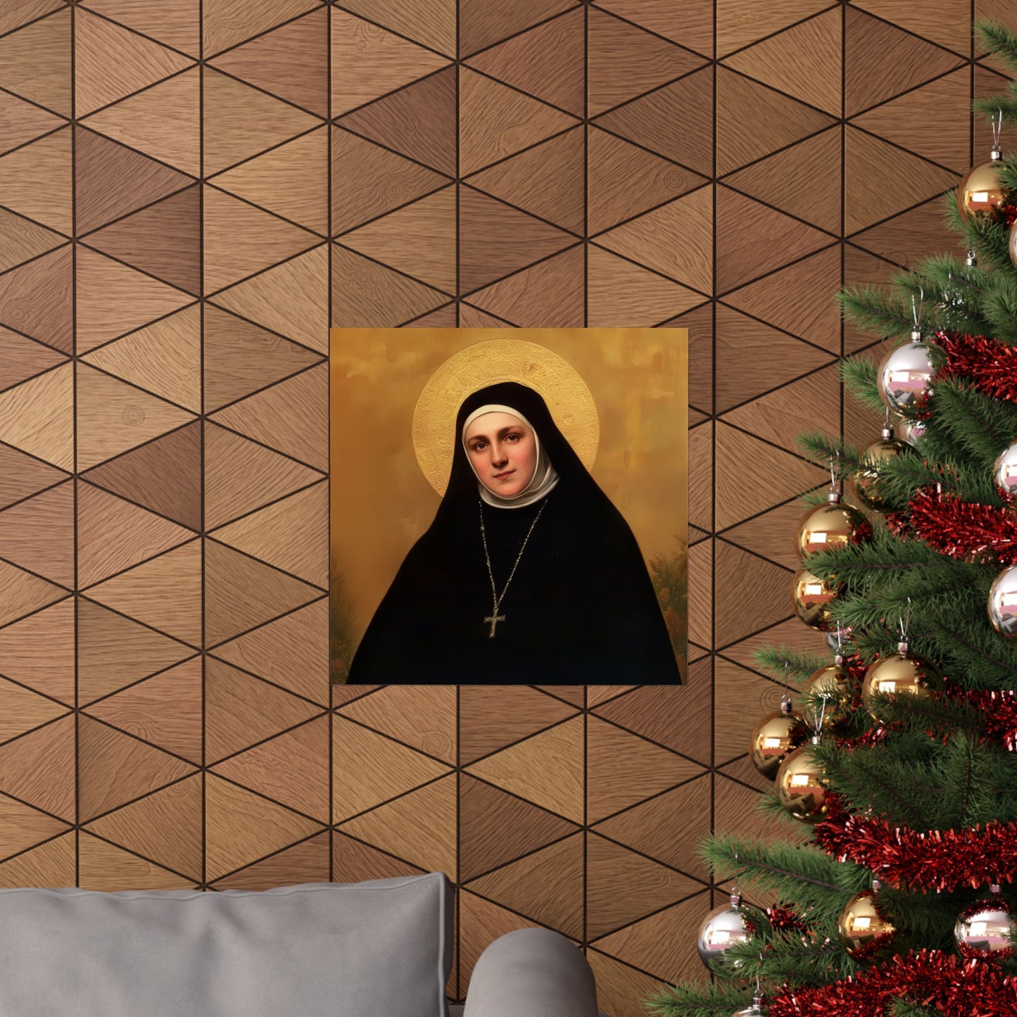 Saint Geltrude Caterina Comensoli - Sanctified Souls Print - Multiple Sizes - Premium Matte Vertical Posters