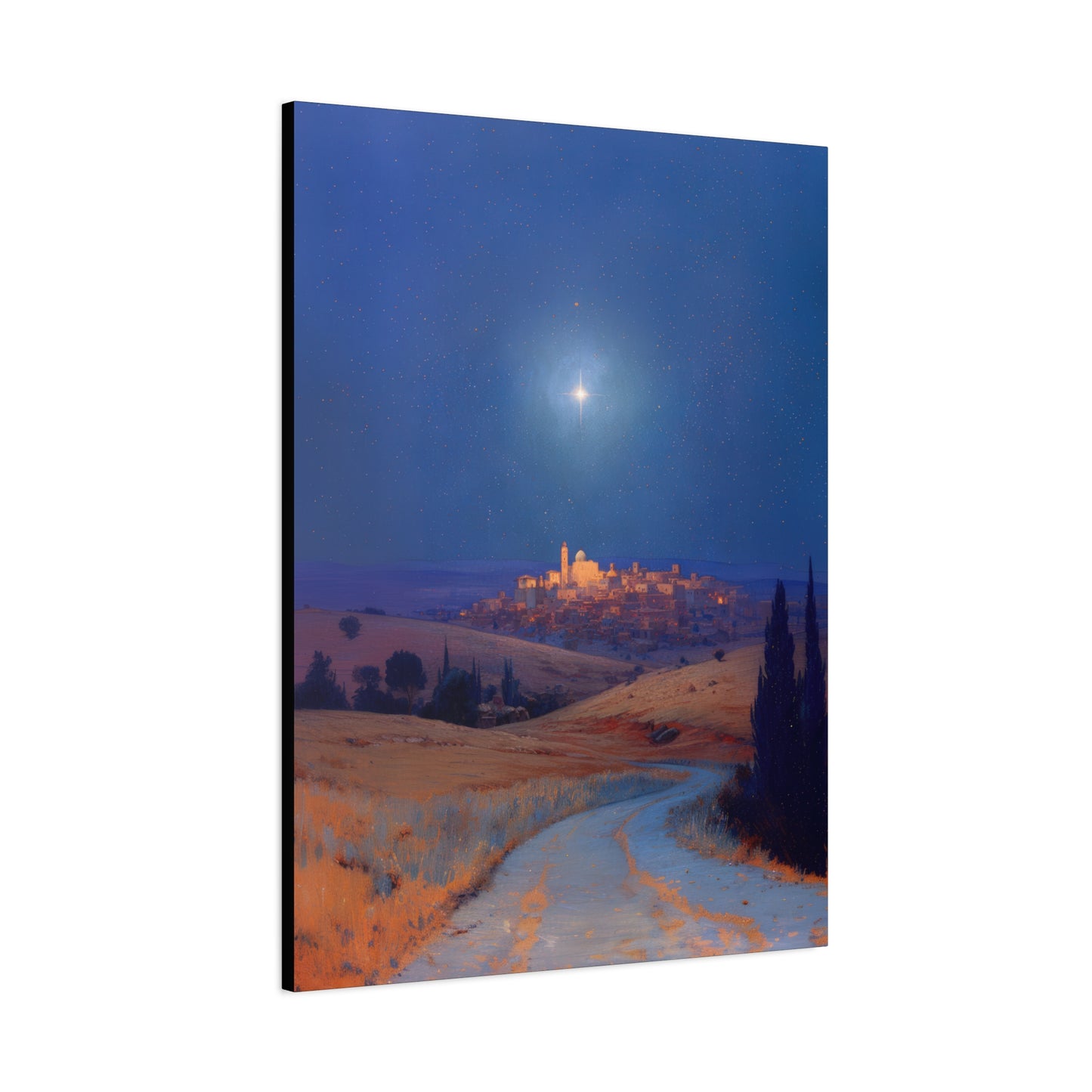 Bethlehem Wrapped in the Light of His Coming - Gallery Wrapped Canvas - Print - Religious Art for your Home - Catholic