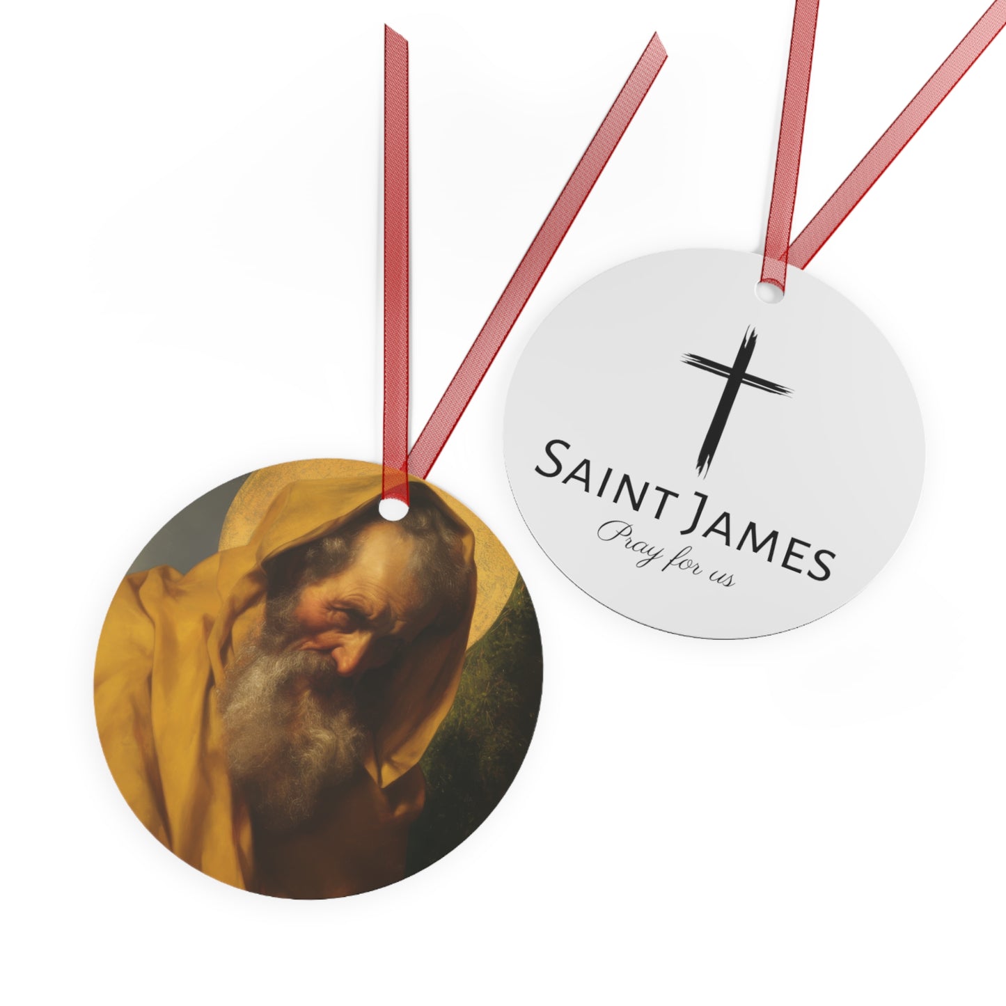 Saint James the Lesser - Apostle Metal Ornament - Religious Holiday Christmas Keepsake - Religious Catholic Tree Ornament - Christmas Gift