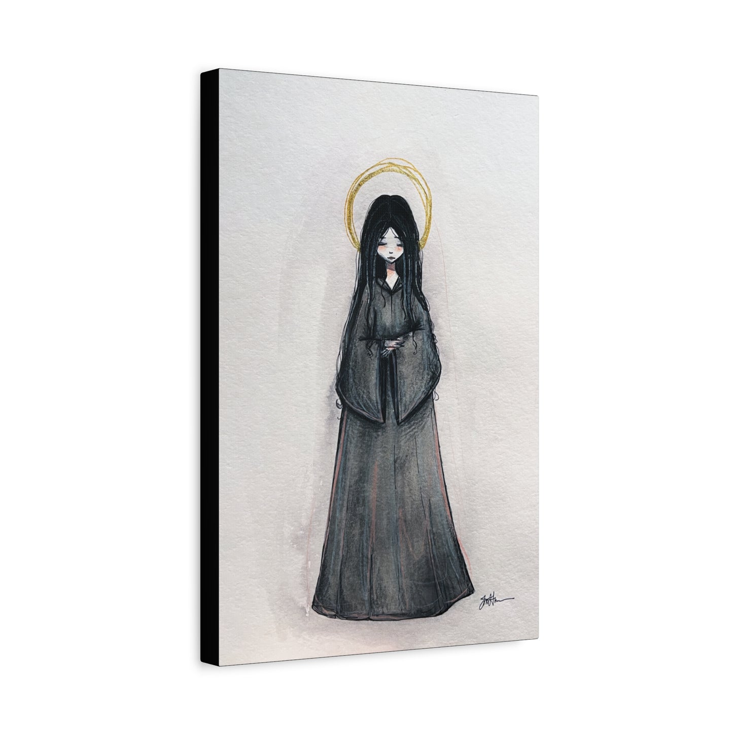 Blessed Mary Magdalen Kiota Hand-Drawn Catholic Canvas Print | Martyrs of Japan Sacred Art | Sanctified Solocosmo Religious Artwork