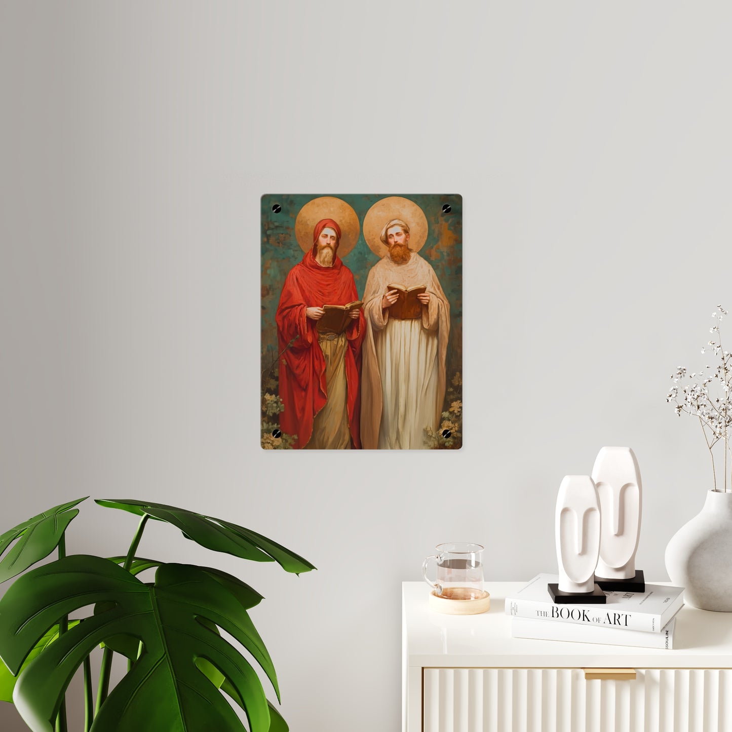 Saints Cosmas and Damian Wall Art Panel - Ready to Hang Acrylic Print - Catholic Saint Art - Patron Saint Print - Martyr Art