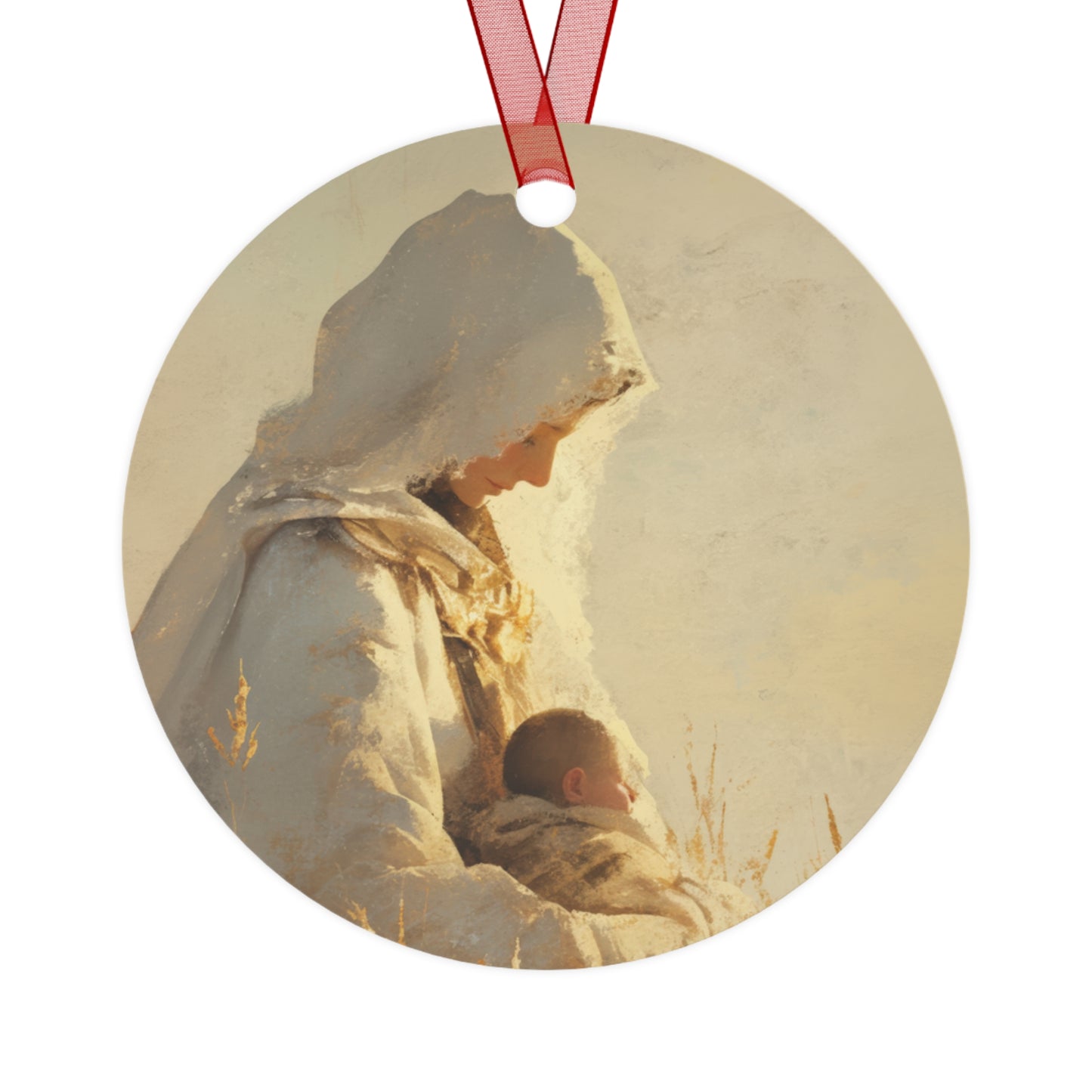 Our Lady of the Harvest / Prairie - Mother Mary - Metal Ornament - Religious Holiday Christmas Ornament and Keepsake - Prayer