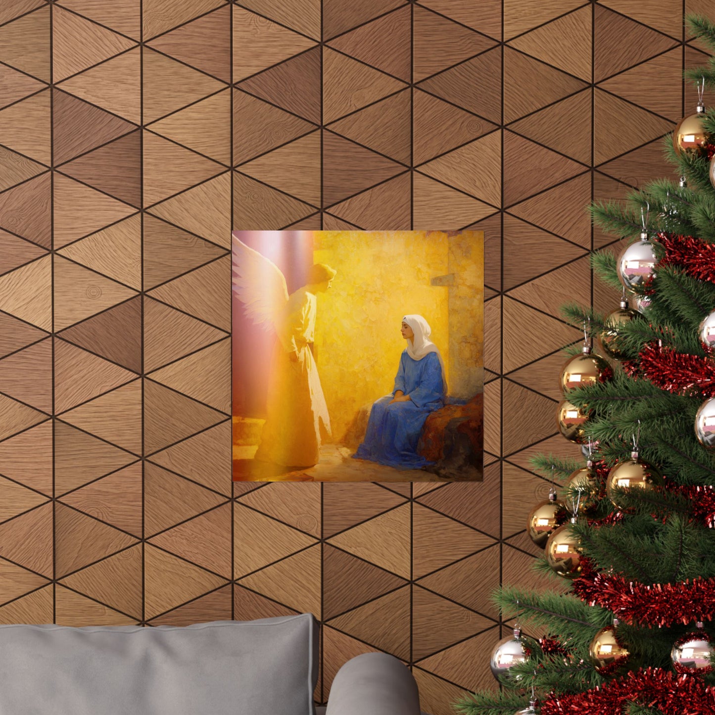 Mary's Yes - Quiet Fiat - Mother Mary - Marian Art - Sanctified Souls Print - Multiple Sizes - Premium Vertical Posters