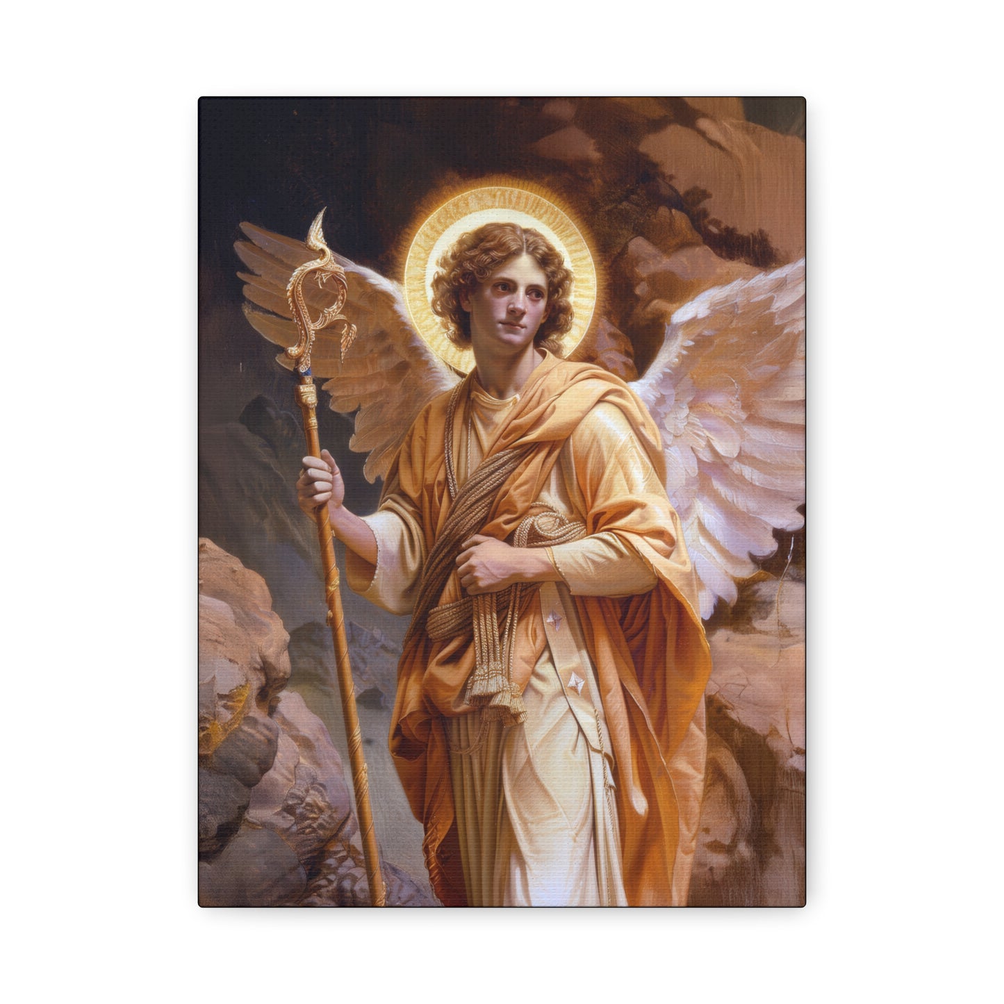 Saint Raphael the Archangel - Gallery Wrapped Canvas - Print - Religious Art for your Home - Catholic