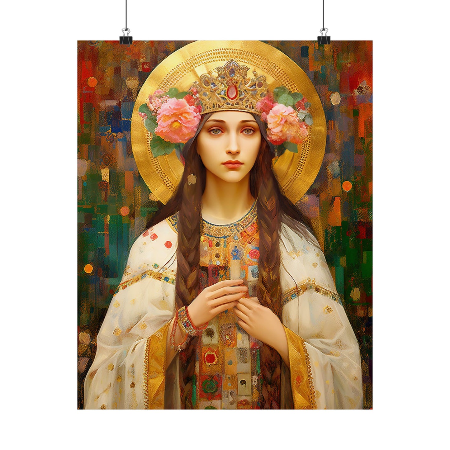 Saint Elizabeth of Hungary - Sanctified Souls Print - Multiple Sizes - Premium Matte Vertical Posters