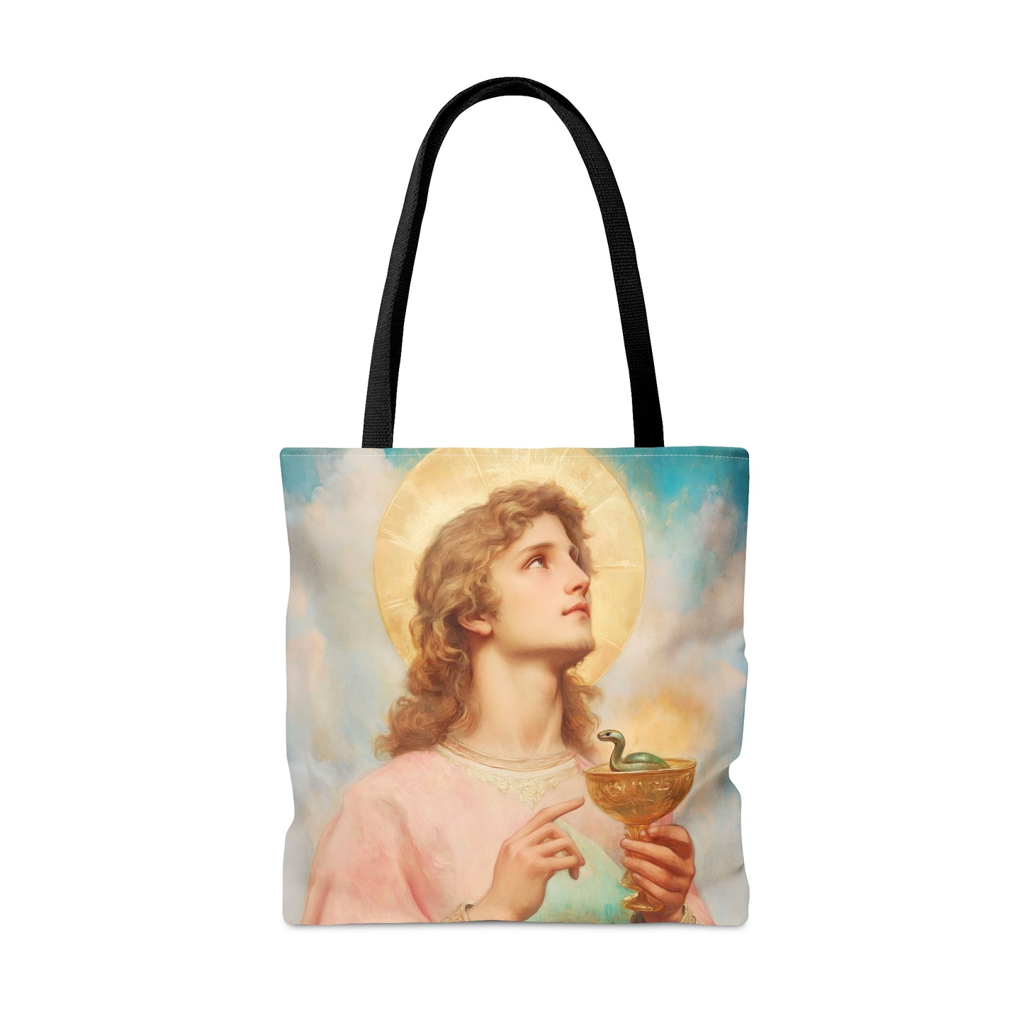 Saint John the Apostle Tote Bag - Large Medium Small Faith Art Bag - Re usable Tote Purse - Double Sided - Catholic Art Bag