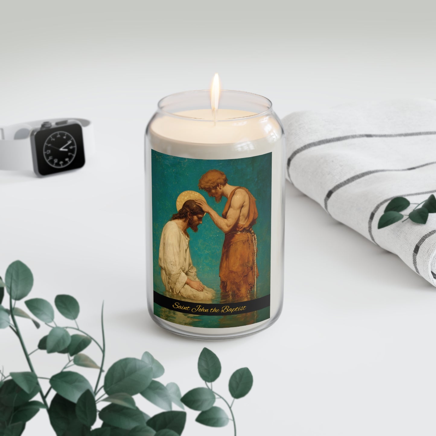Saint John the Baptist, The Prophet and the Promise - Scented Prayer Candle, 13.75oz - Tall Size - Religious Prayer Candle - Catholic Home