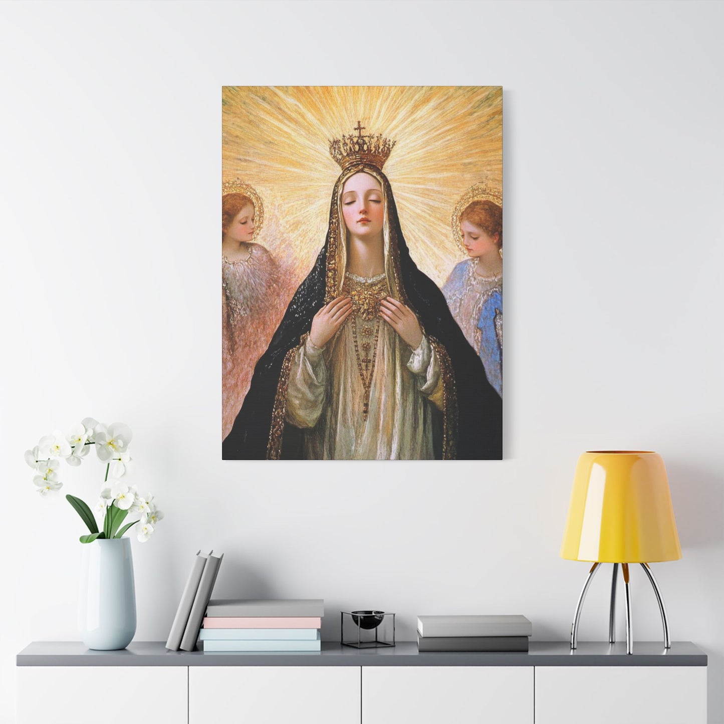 Divine Majesty: The Crowning of the Queen of Heaven - Gallery Wrapped Canvas - Print - Religious Art for your Home - Christian print