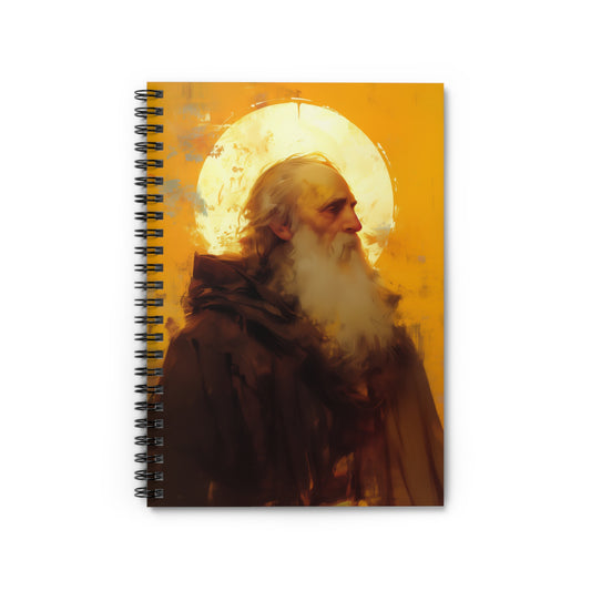 Saint Samson of Dol  - Sanctified Souls Art - Religious - Spiral Notebook - Ruled Line - Religious art - Saint Artwork Journal
