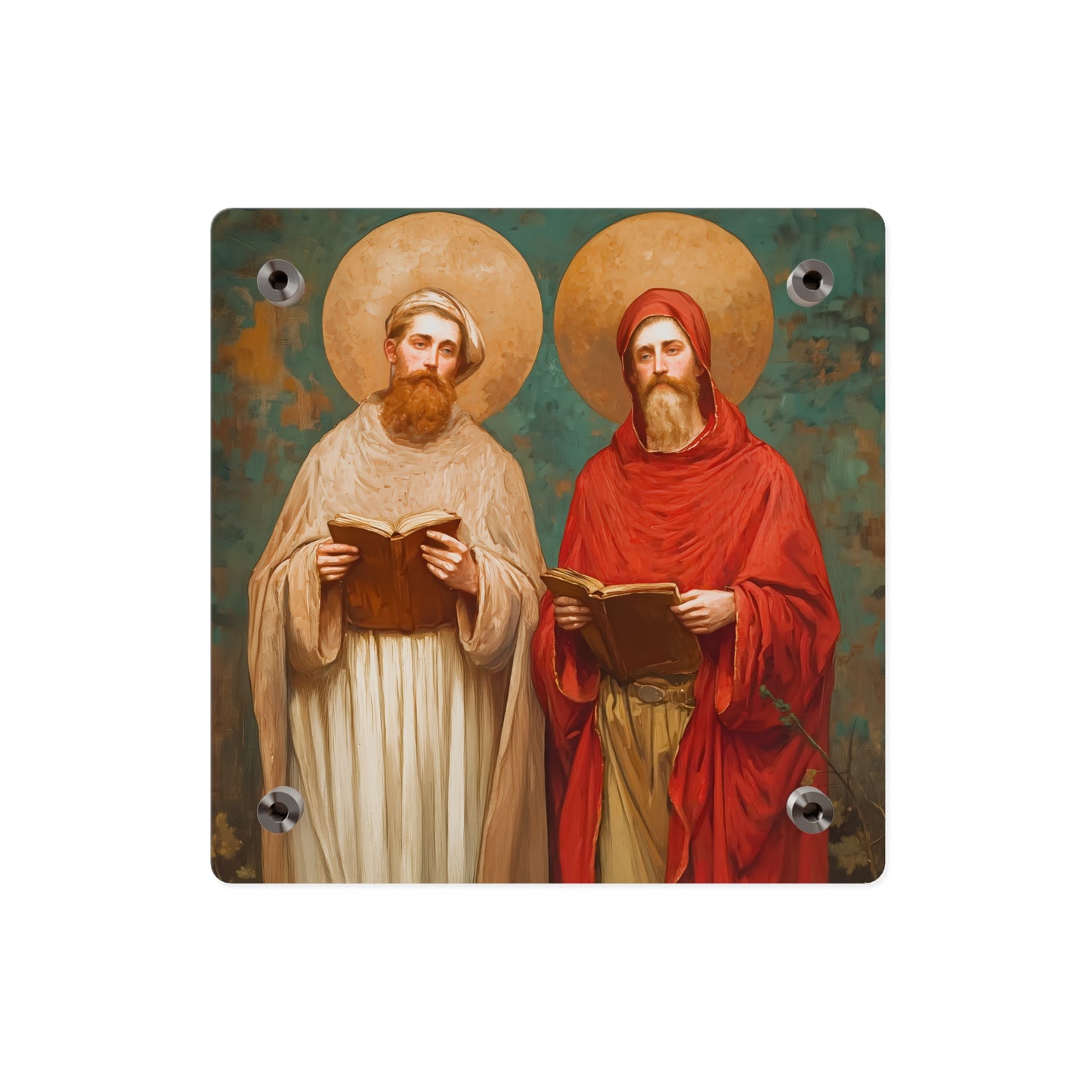 Saints Cosmas and Damian Wall Art Panel - Ready to Hang Acrylic Print - Catholic Saint Art - Patron Saint Print - Martyr Art