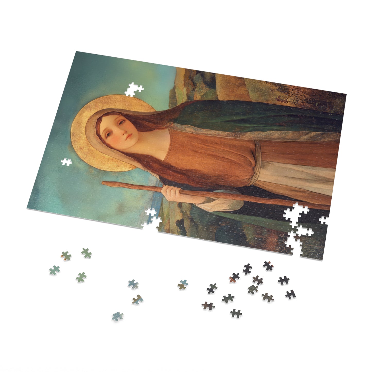 Saint Breage // Saint Breaca - Puzzle & Keepsake Tin - Religious Jigsaw Puzzle (30, 110, 252, 500,1000-Piece)