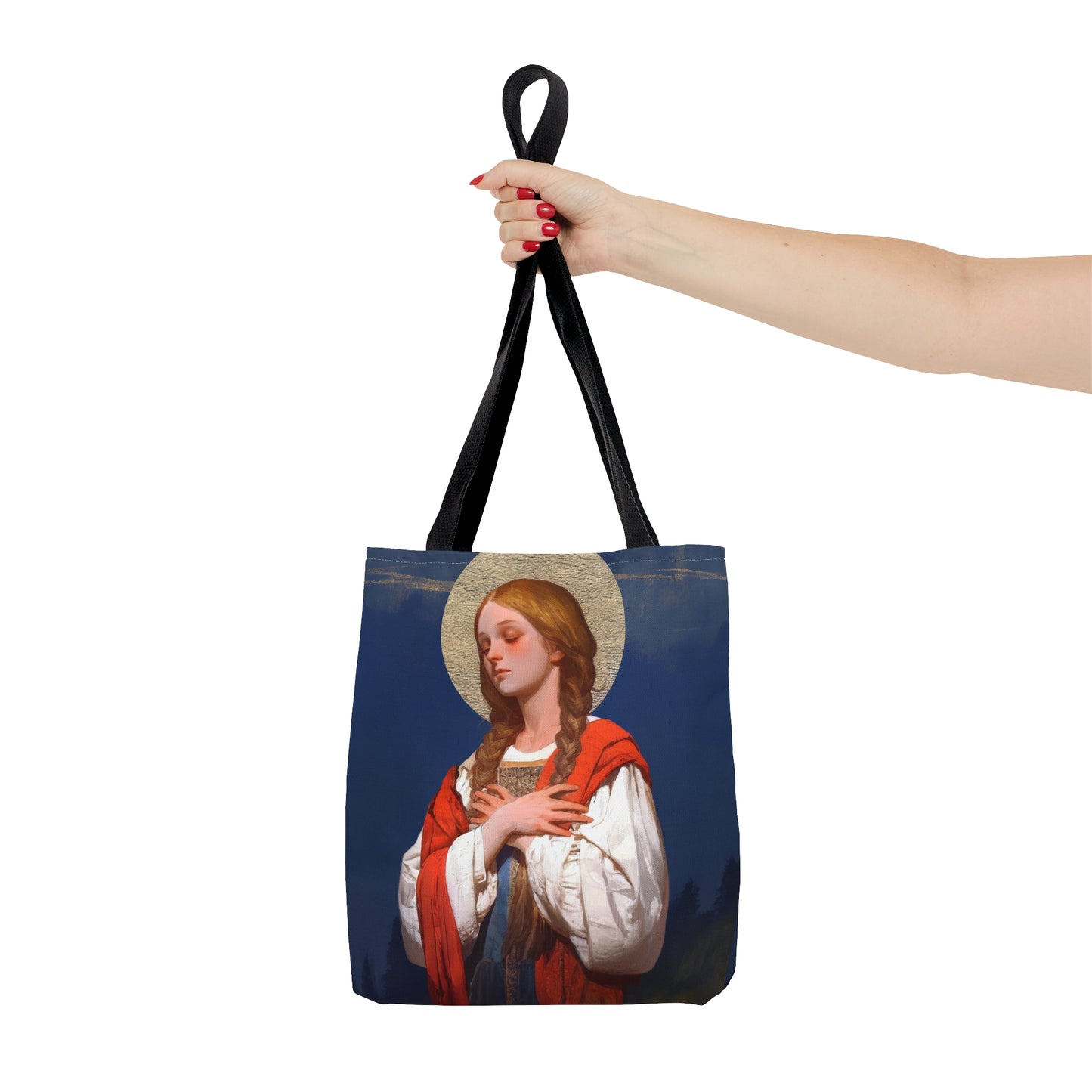 Saint Genevieve - Tote Bag - Large Medium Small Faith Art Bag - Catholic Faith Purse