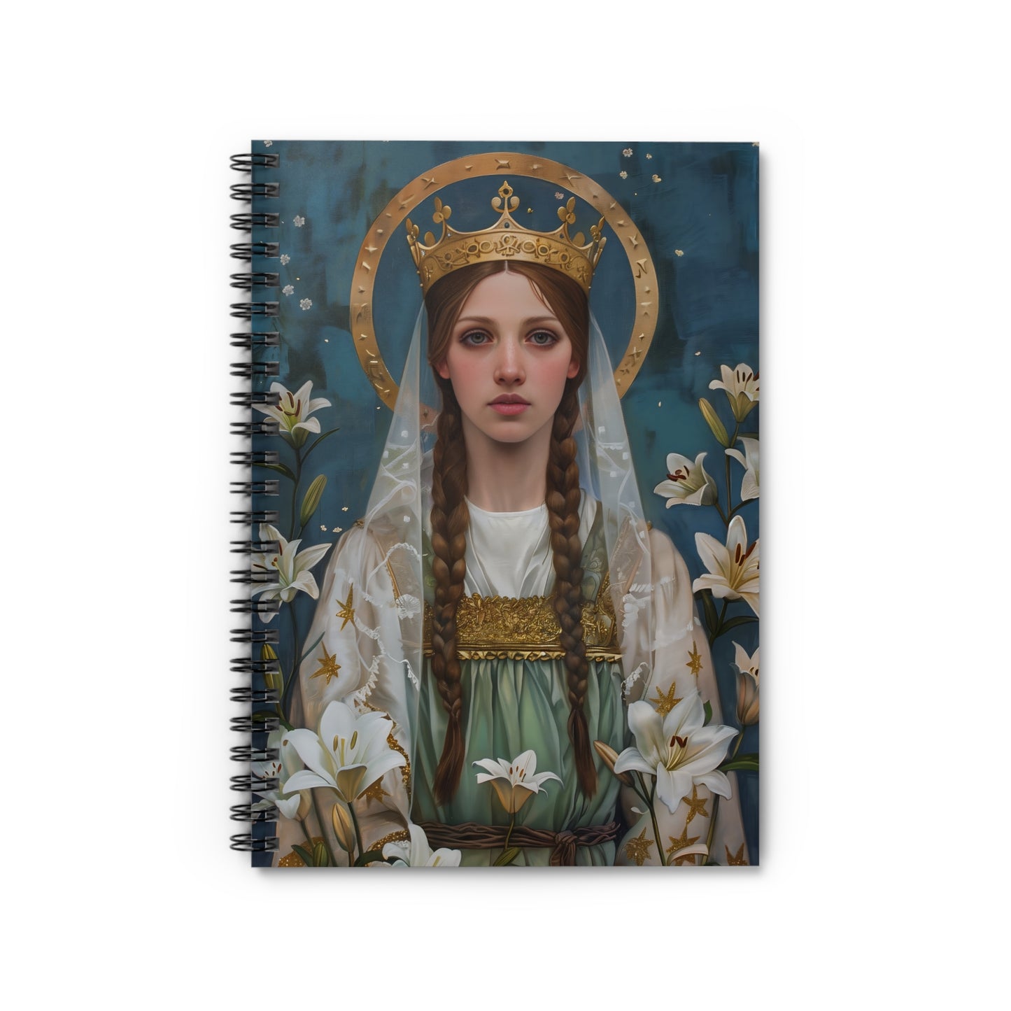 Saint Isabel of France Spiral Journal - Sanctified Souls Art - Religious Based Notebook - Spiral Notebook - Ruled Line