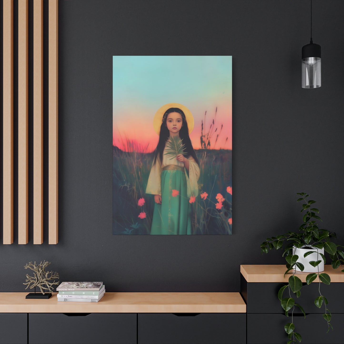 Saint Charity - Multiple Sizes - Catholic Home art - Museum Wrapped Canvas - Sanctified Souls Print - Martyr Saint