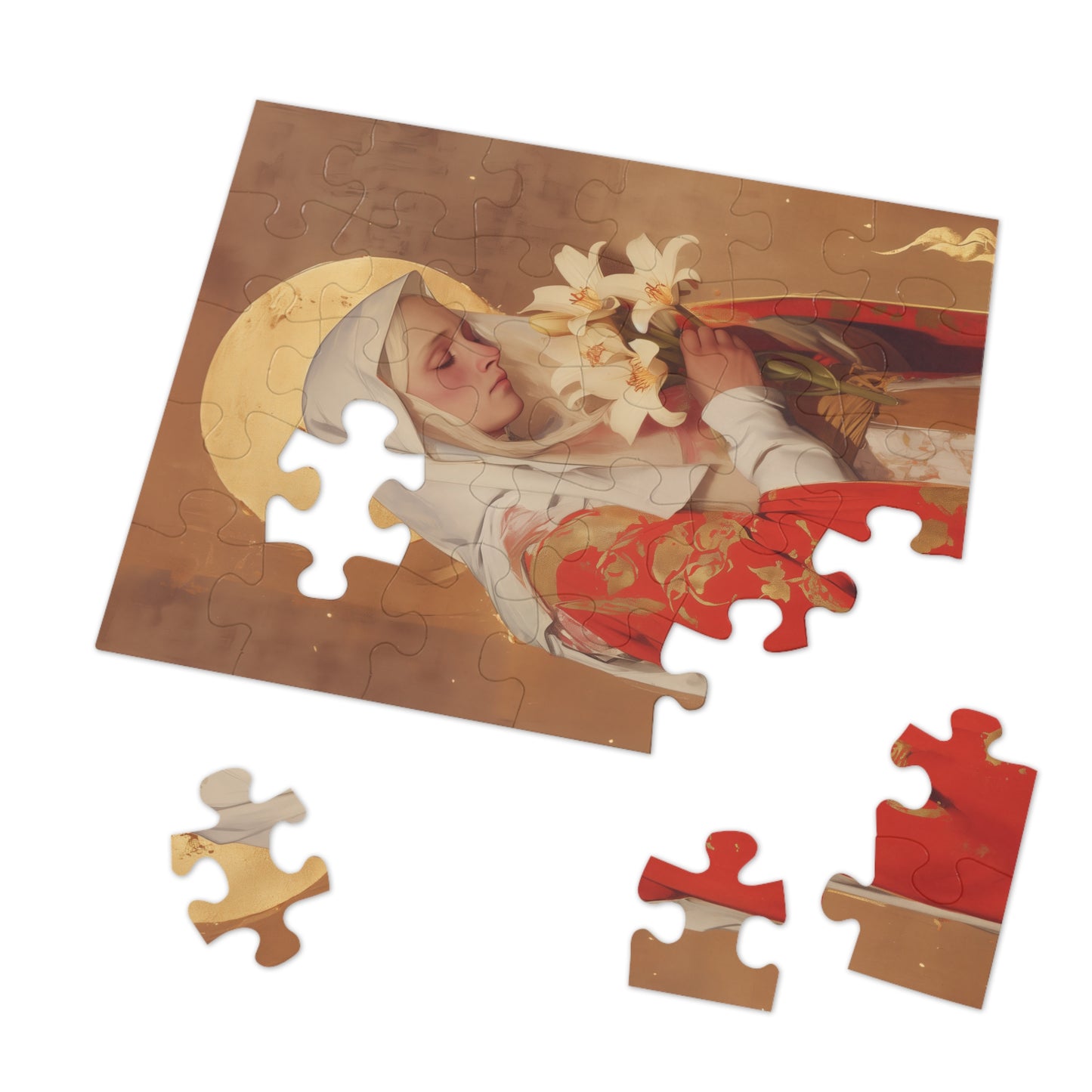 Saint Faith of Agen - Puzzle & Keepsake Tin - Religious Jigsaw Puzzle (30, 110, 252, 500,1000-Piece)