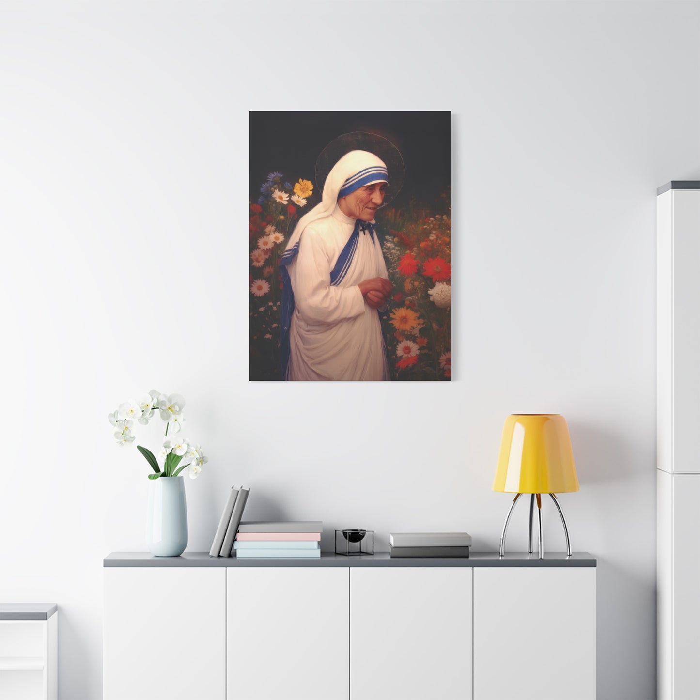 Saint Teresa of Calcutta -  Museum Wrapped Canvas - Sanctified Souls Print - Religious Art for your Home - Catholic Patron Saint Art
