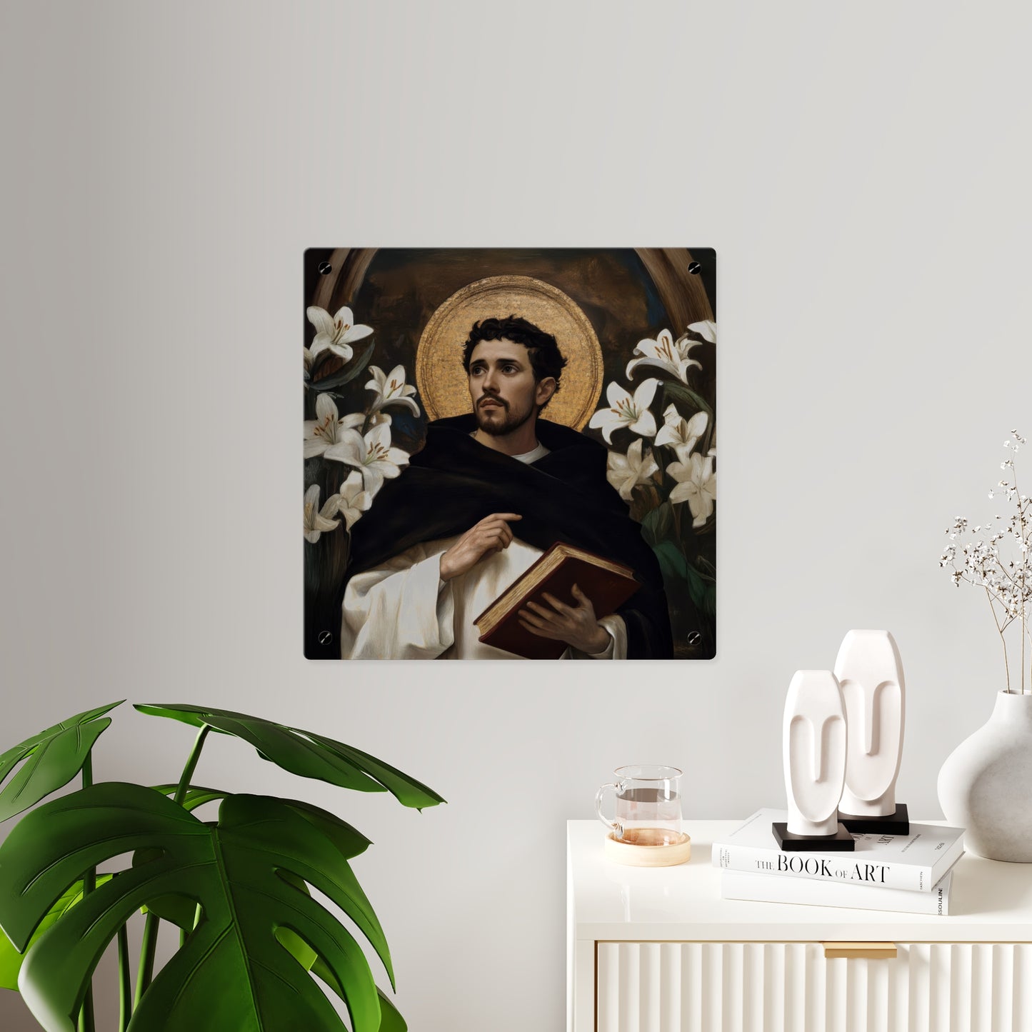 Saint Dominic Wall Art Panel - Ready to Hang Acrylic Print - Catholic Saint Art - Patron Saint Print - No Frame needed