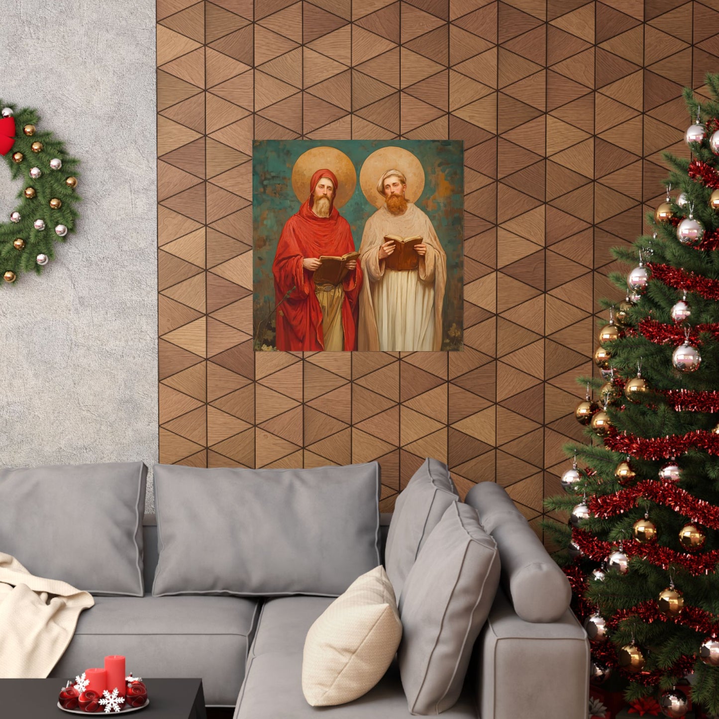 Saints Cosmas and Damian -  Catholic Art - Multiple Sizes - Premium Posters - Catholic Art - Christian Home - Brother Martyr Art - Christian
