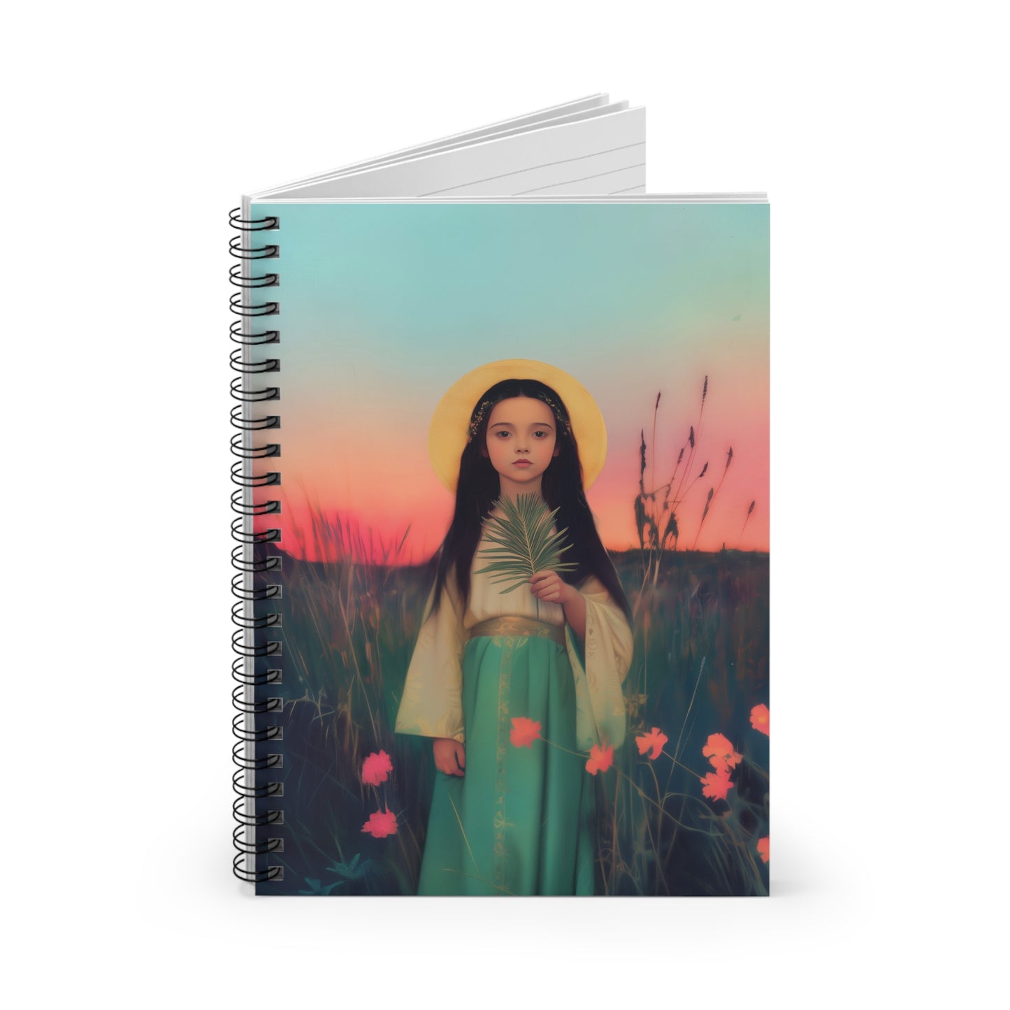 Saint Charity - Sanctified Souls Art - Religious Based Notebook - Spiral Notebook - Prayer journal - Martyr of the Church