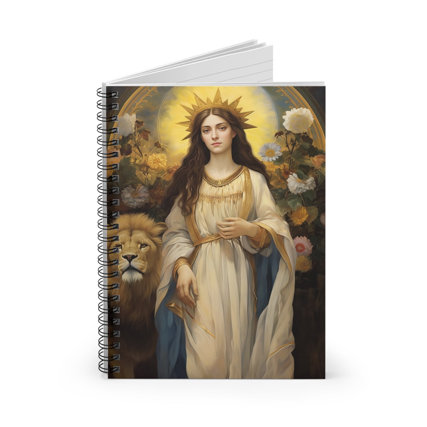 Saint Thecla Journal - Sanctified Souls Art - Religious Based Notebook - Spiral Notebook - Ruled Line