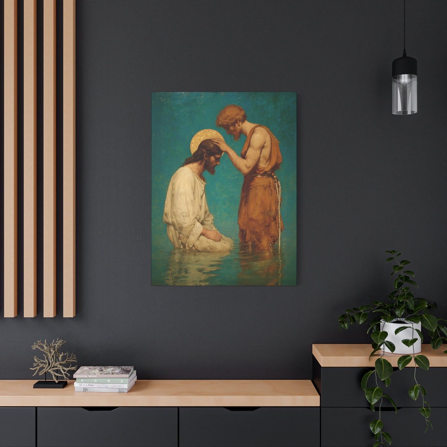 Saint John the Baptist, The Prophet and the Promise - Museum Wrapped Canvas - Print - Religious Art for your Home - Christian print