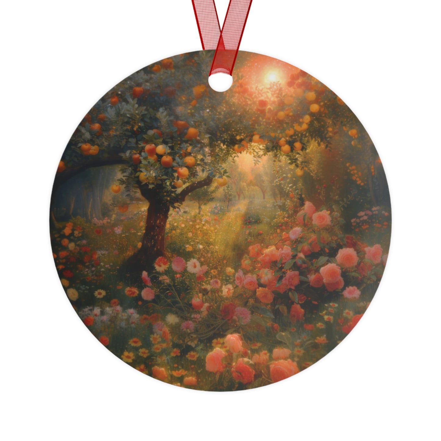 Eden in the Morning of the World - Metal Ornament - Religious Holiday Christmas Ornament and Keepsake