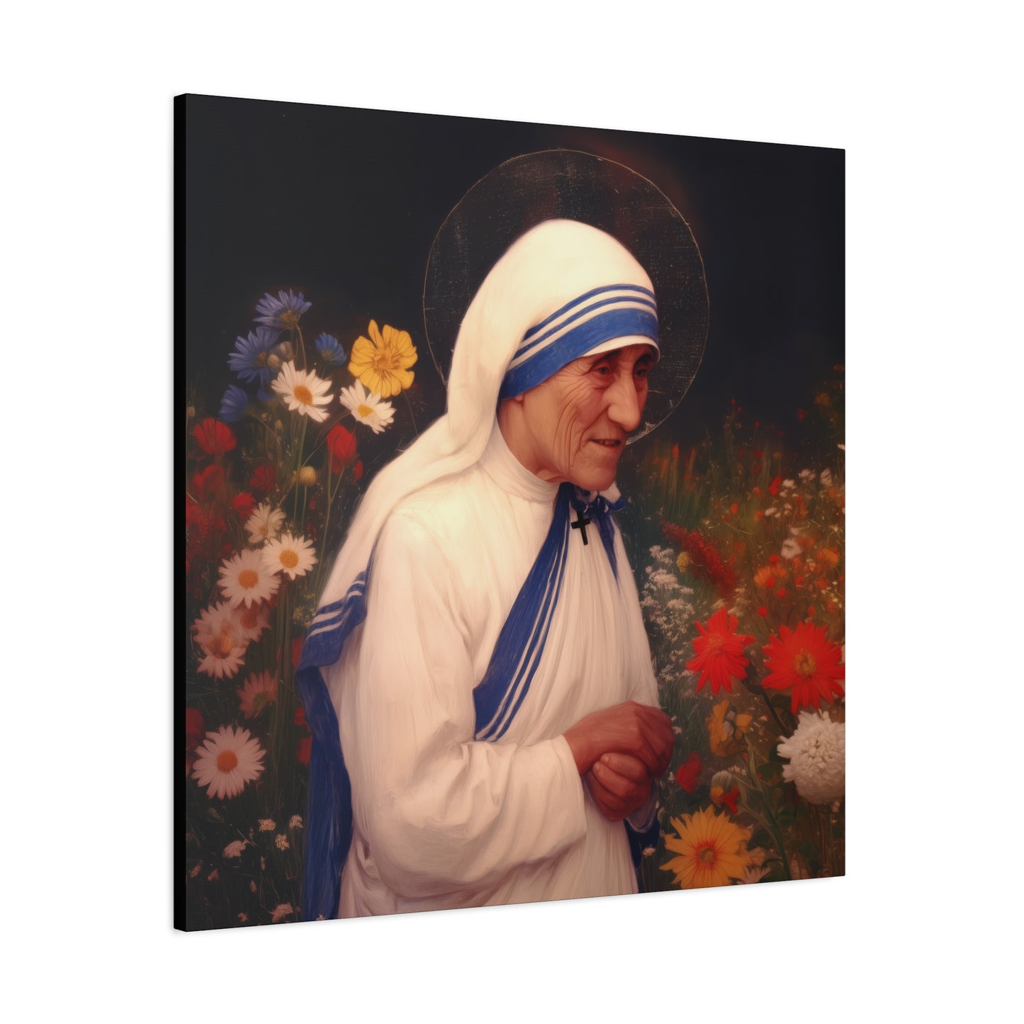 Saint Teresa of Calcutta -  Museum Wrapped Canvas - Sanctified Souls Print - Religious Art for your Home - Catholic Patron Saint Art