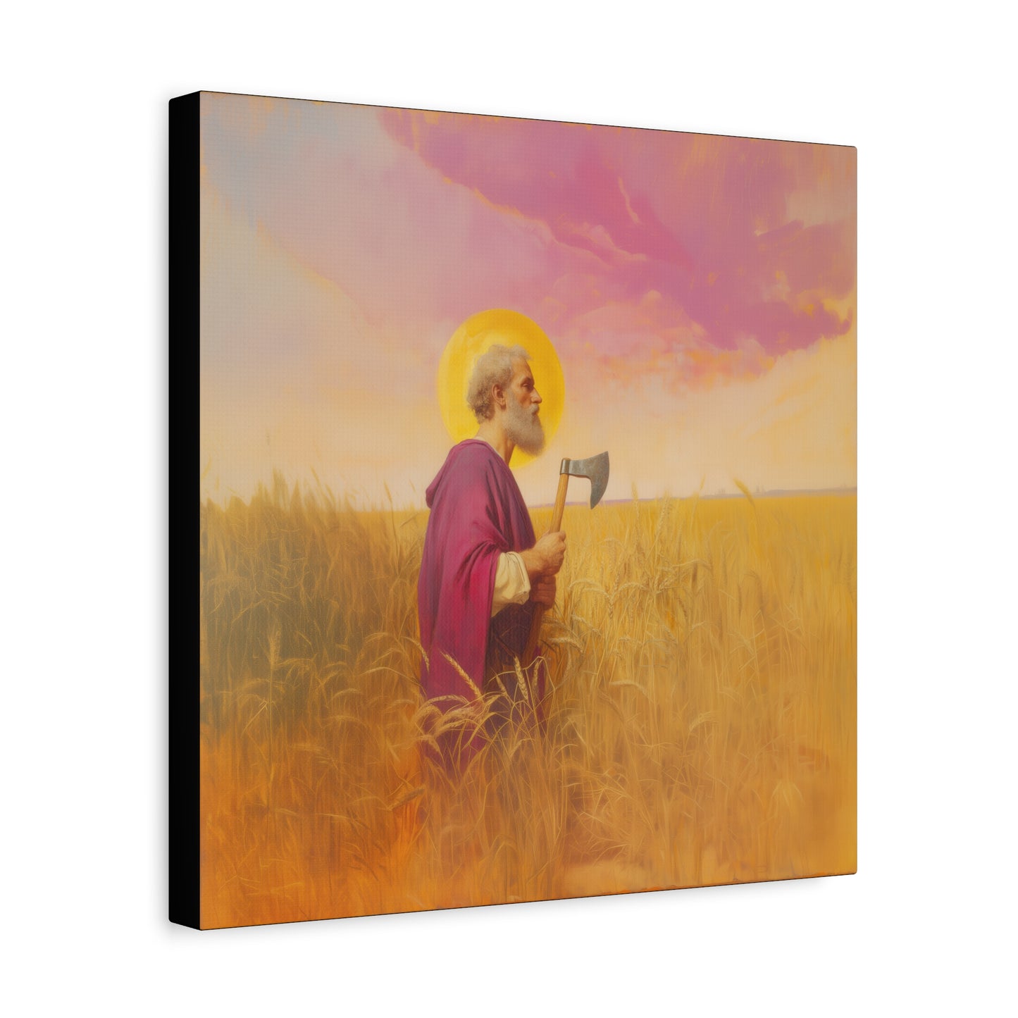 Saint Matthias -  Museum Wrapped Canvas - Sanctified Souls Print - Religious Art for your Home - Catholic Patron Saint Art