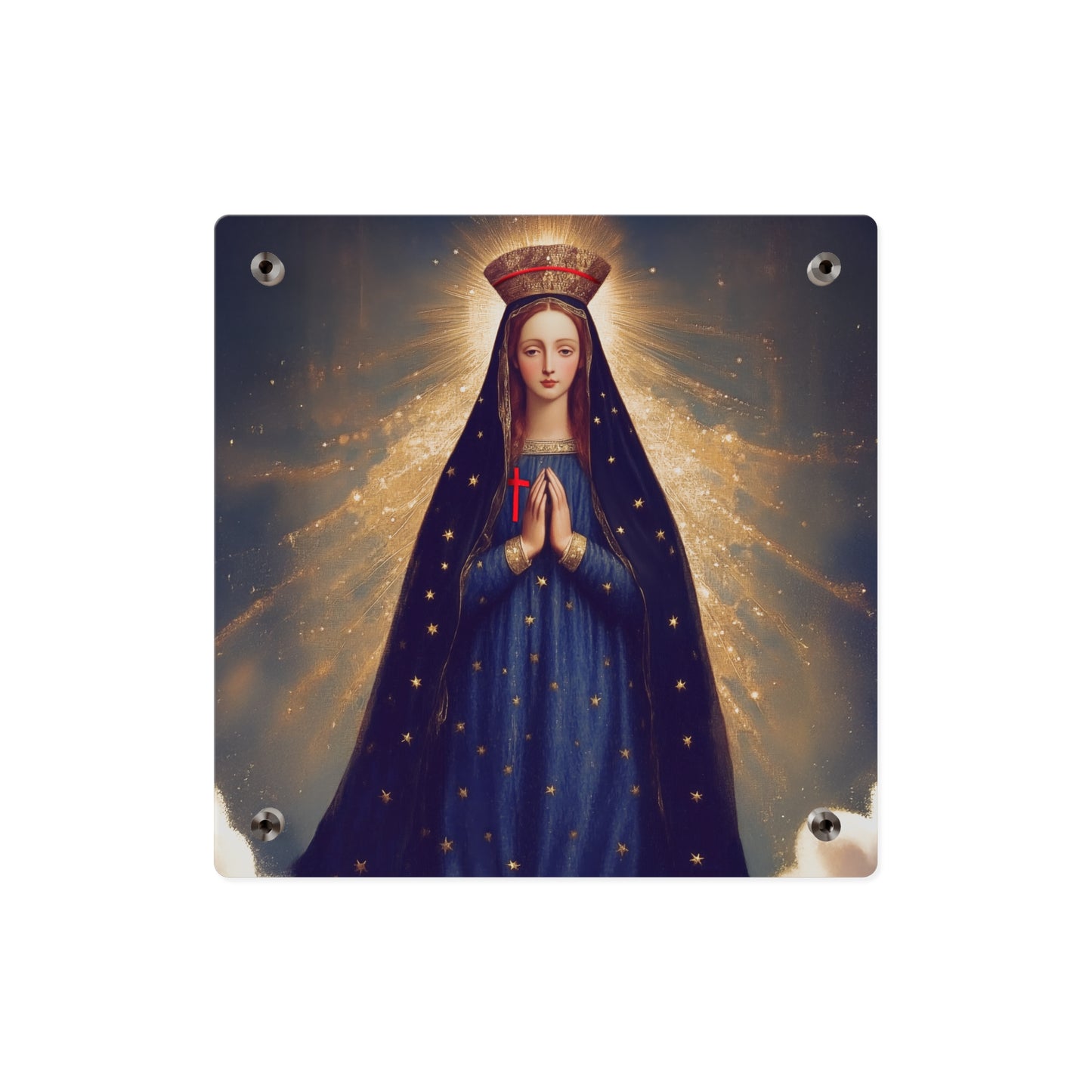Our Lady of Pontmain Wall Art Panel - Ready to Hang Acrylic Print - Catholic Saint Art - Patron Saint Print - Mother Mary Art
