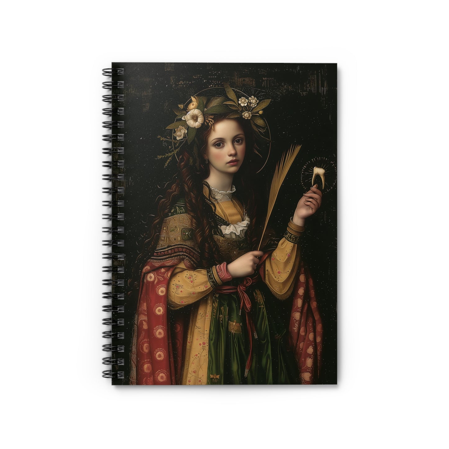 Saint Apollonia - Sanctified Souls Art - Religious - Spiral Notebook - Ruled Line - Catholic Religious art present gift