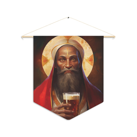 Saint Augustine of Hippo Wall Banner / Wall Hanging - Prayer room art - Catholic Home Art - Our Lady of Guadalupe - 18" x 21"