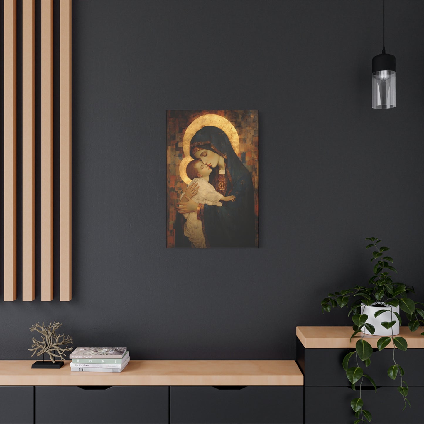 Mother of Mercy - Museum Wrapped Canvas - Sanctified Souls Print - Religious Art for your Home - The Virgin Mary and The Christ Child