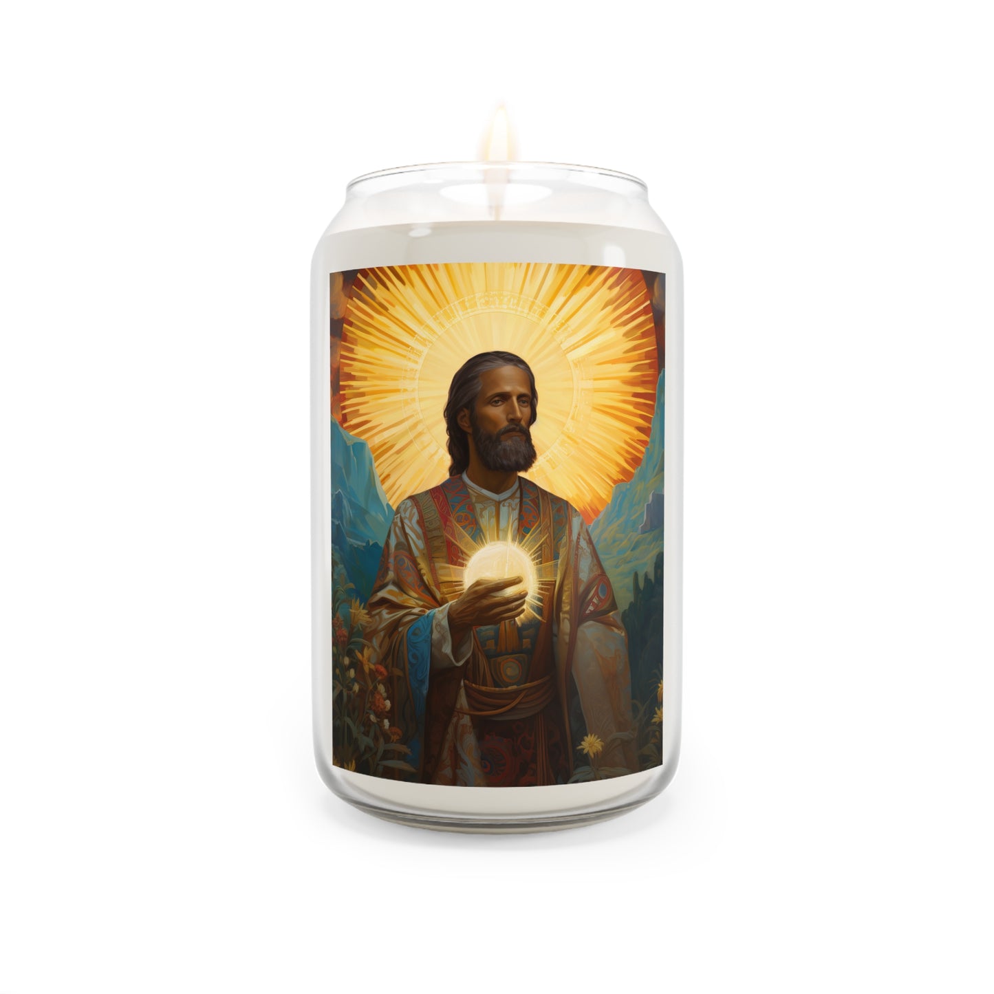 Saint Benignus of Dijon - Scented Prayer Candle, 13.75oz - Tall Size - Religious Prayer Candle - Catholic Art