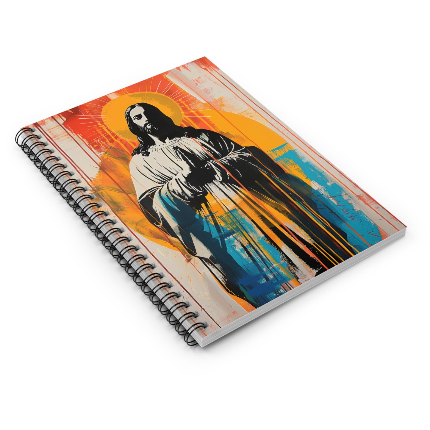 Jesus, King of Peace and Light - Sanctified Souls Art - Religious - Spiral Notebook - Ruled Line - Religious art - Portrait of Christ