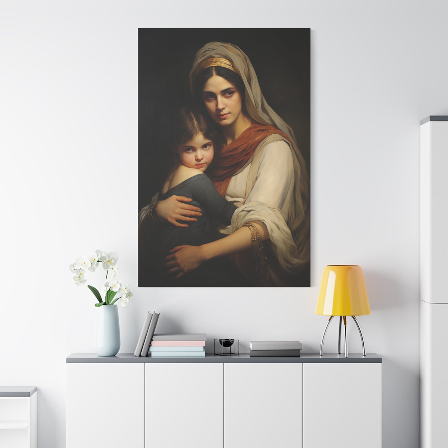 Saint Anne mother of Mary the Blessed Virgin - Museum Wrapped Canvas - Sanctified Souls Print - Religious Art for your Home