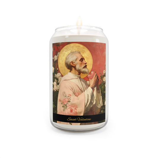 Saint Valentine - Scented Prayer Candle, 13.75oz -  Candle - Catholic Art - prayer room Scented Candle - Martyr Art