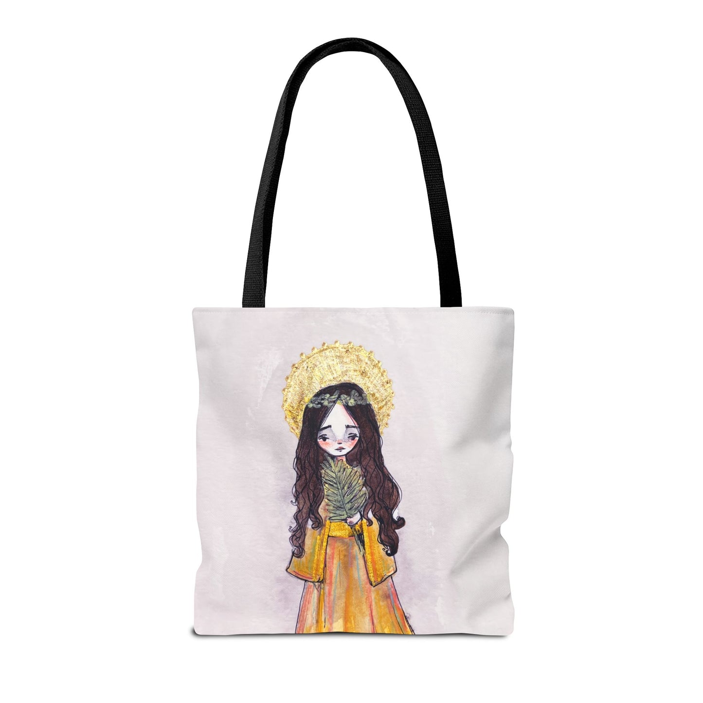 Saint Charity Tote - Hand-Drawn Art | Catholic Tote Bag | Faith Hope and Charity Youngest Sister | Catholic Devotional Prayer Bag