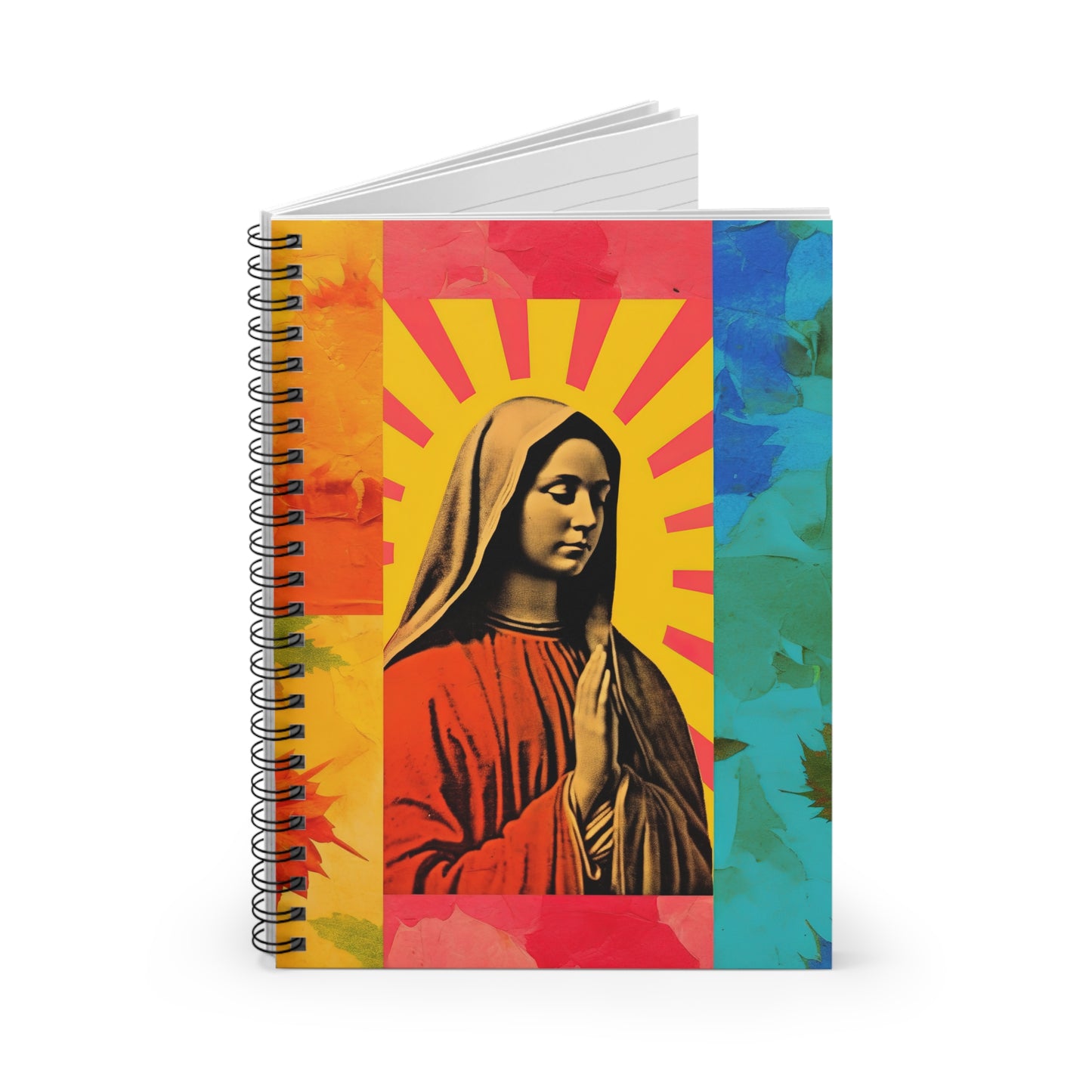 Radiant Mary : Mary in Art Journal - Sanctified Souls Art - Religious Based Notebook - Spiral Notebook - Ruled Line - Mother Mary
