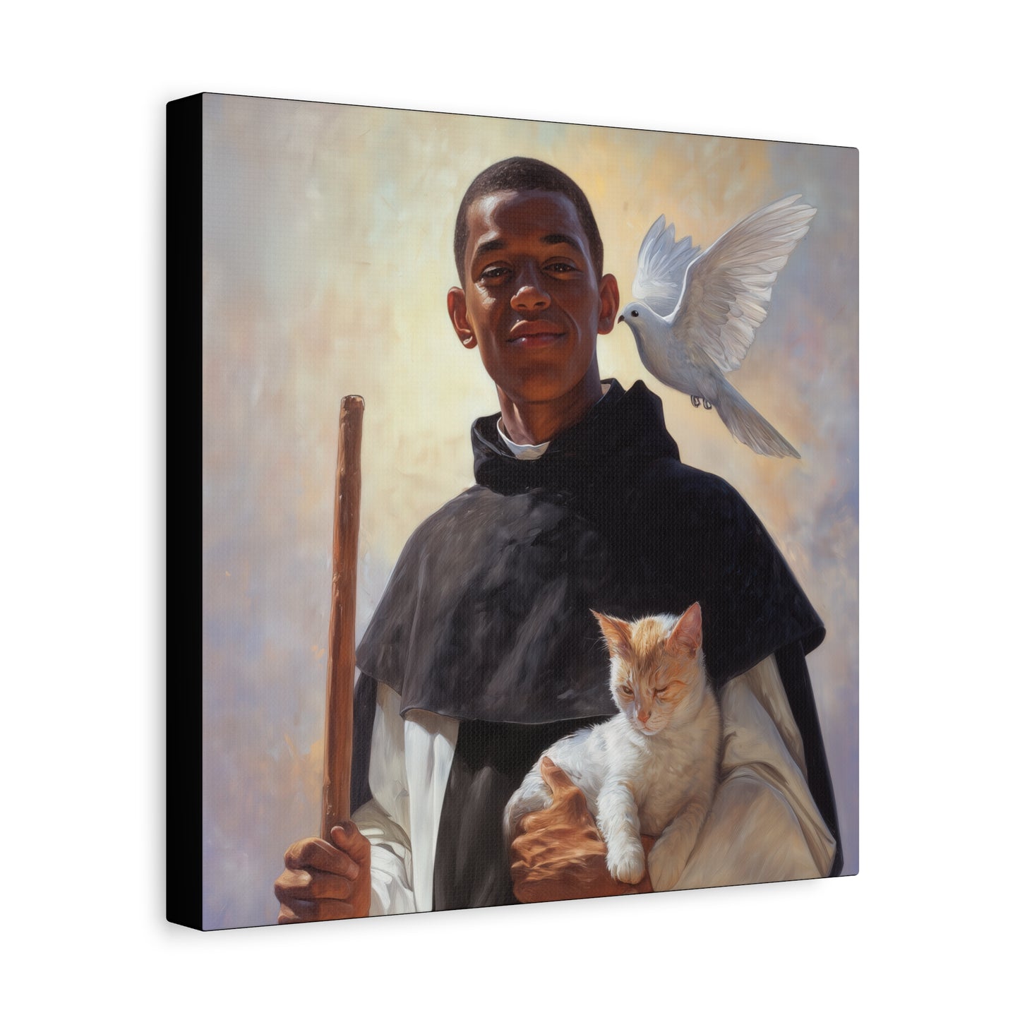 Saint Martin de Porres - Gallery Wrapped Canvas - Print - Religious Art for your Home - Catholic Art