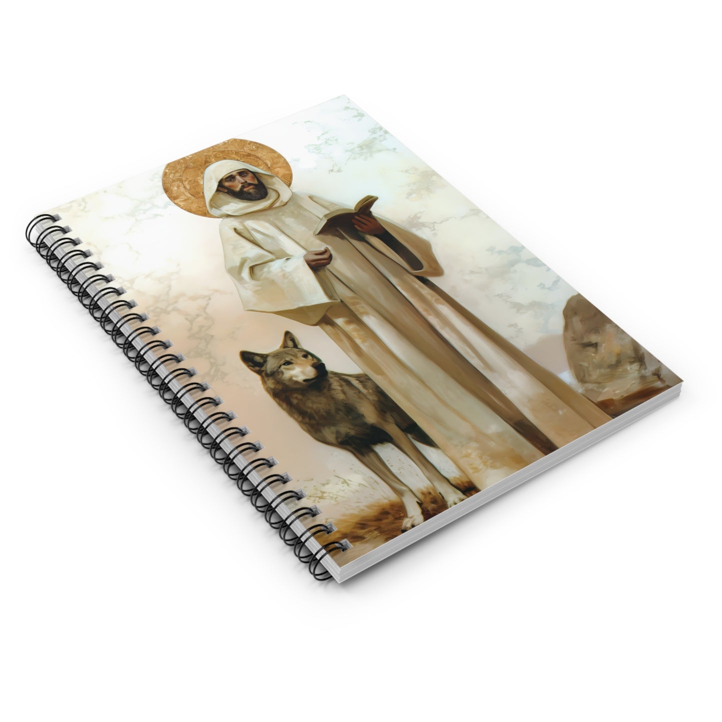 Saint William of Vercelli - Sanctified Souls Art - Religious - Spiral Notebook - Ruled Line - Catholic Religious art present gift -  Journal