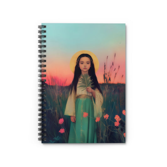 Saint Charity - Sanctified Souls Art - Religious Based Notebook - Spiral Notebook - Prayer journal - Martyr of the Church