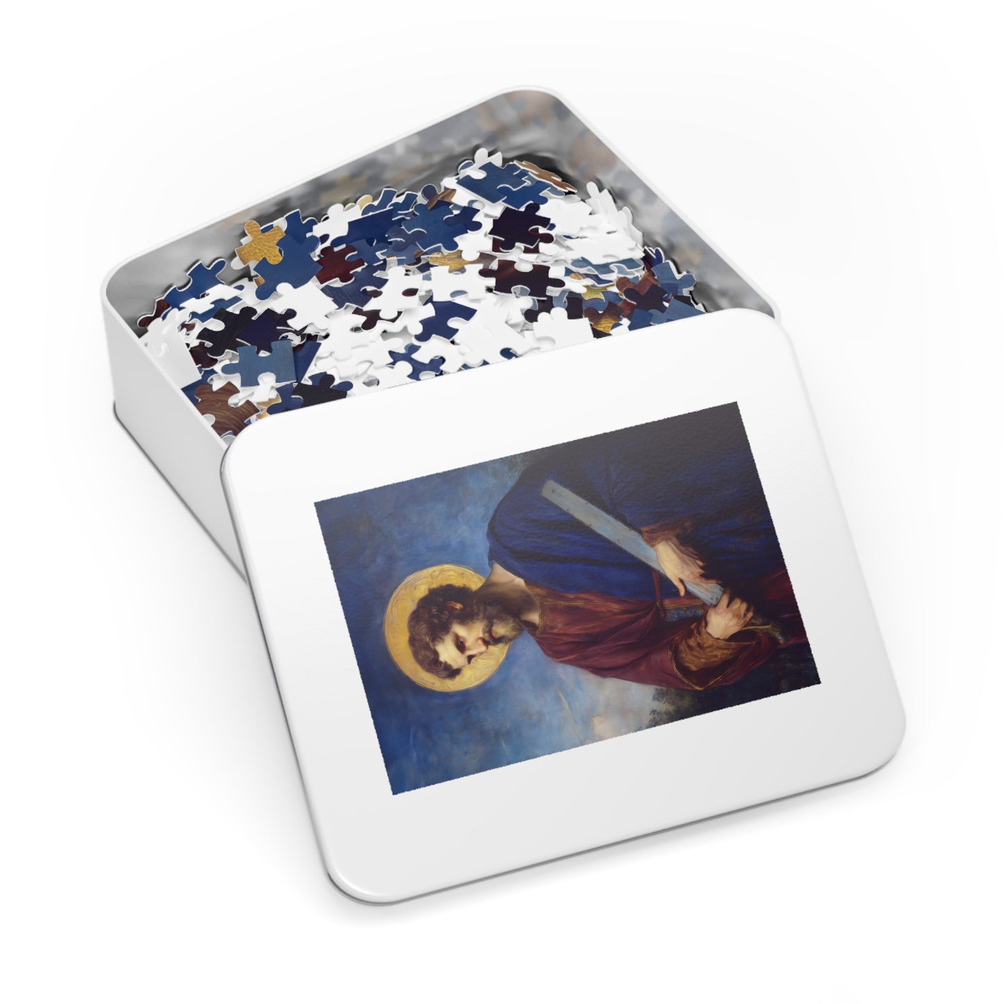 Saint Simon the Apostle - Puzzle & Keepsake Tin - Religious Jigsaw Puzzle (30, 110, 252, 500,1000-Piece)